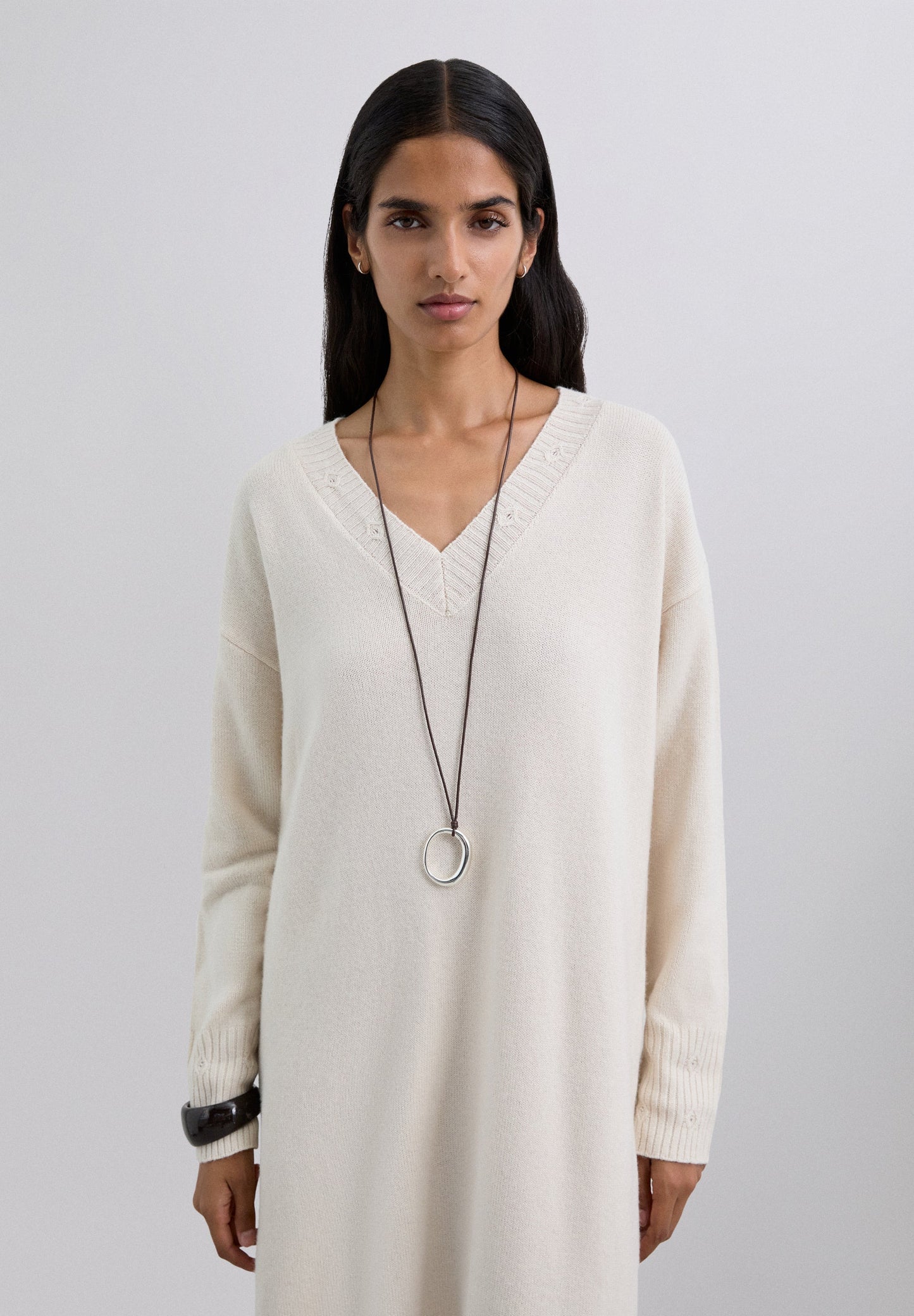 LOOSE-FIT KNIT MIDI DRESS