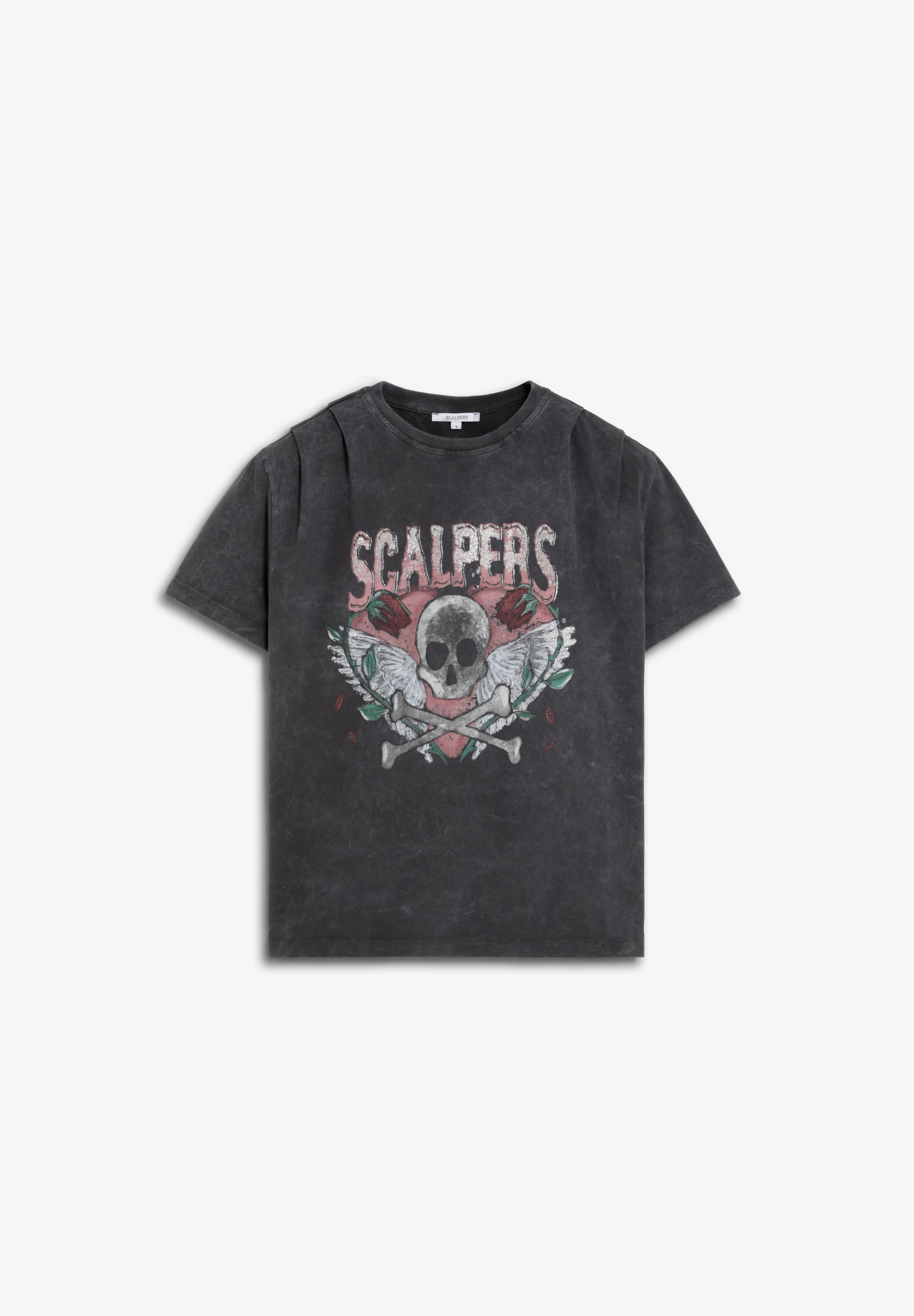 CAMISETA CALAVERA EFECTO LAVADO - Scalpers