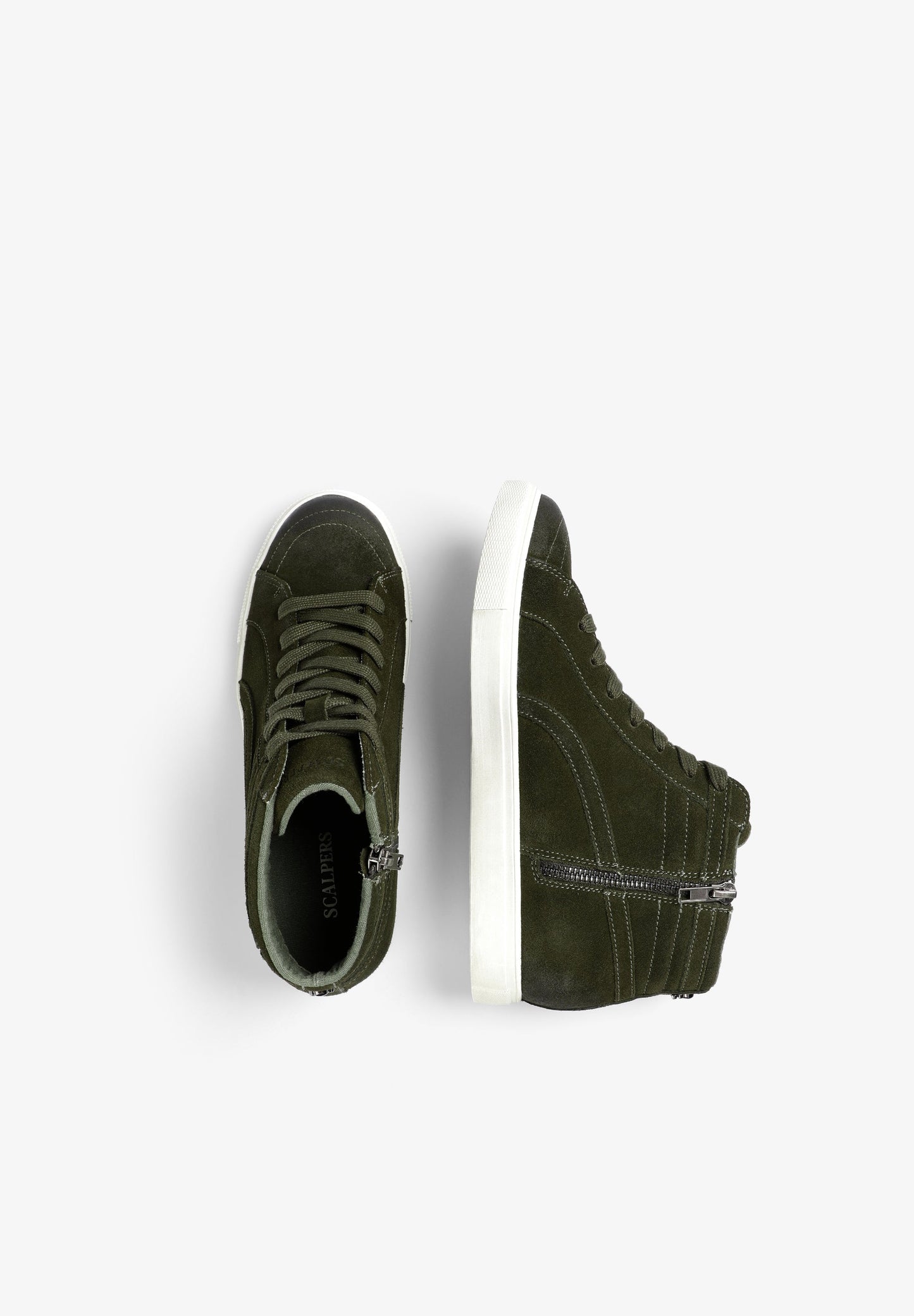 HIGH TOP LEATHER SKULL SNEAKERS