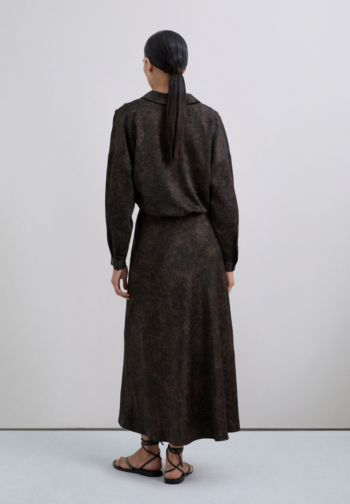 SCDARKMARBLEFOIL SKIRT