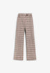 CHECKED FLARED TROUSERS