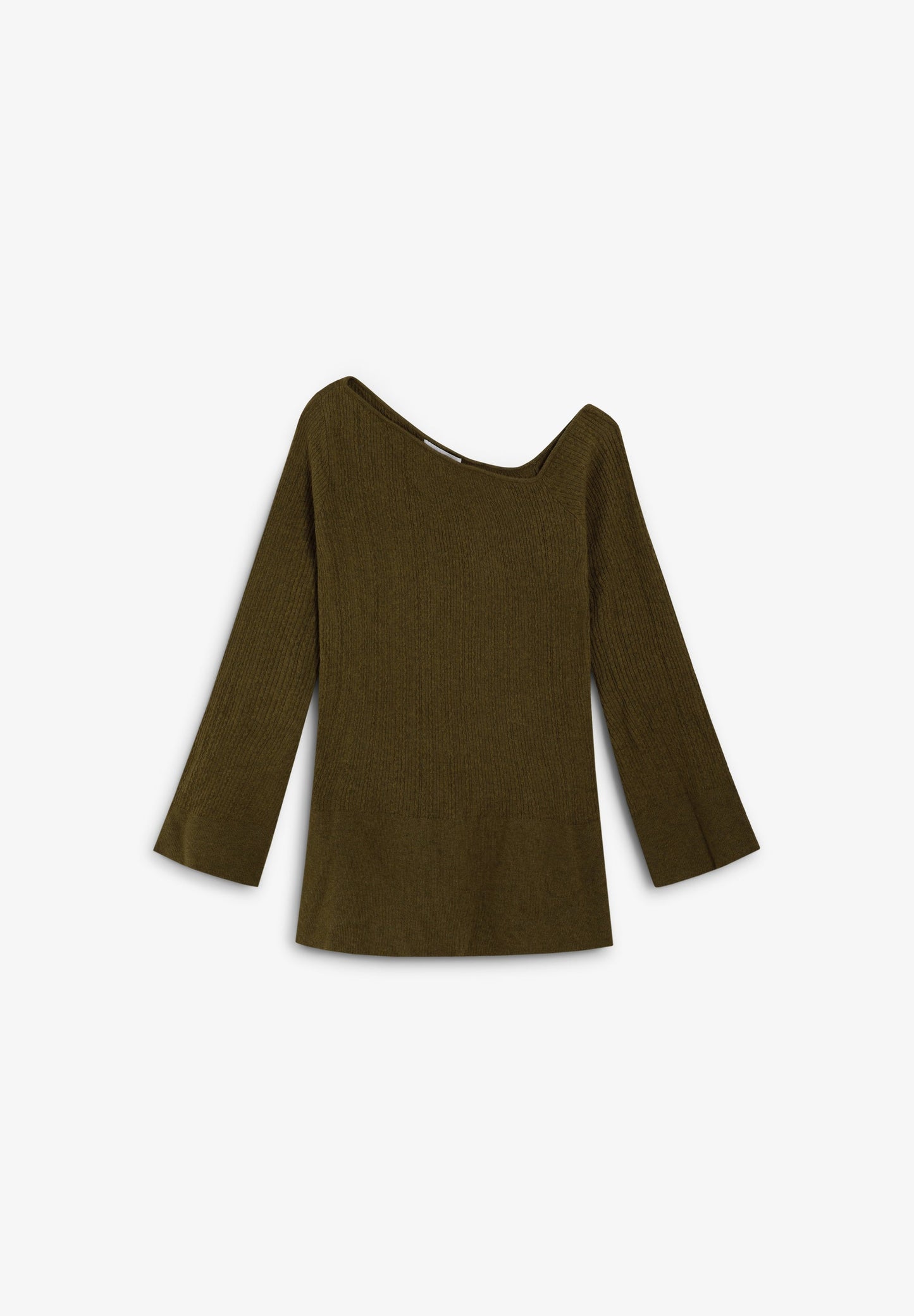 ASYMMETRIC SWEATER WITH DETACHABLE CAPE
