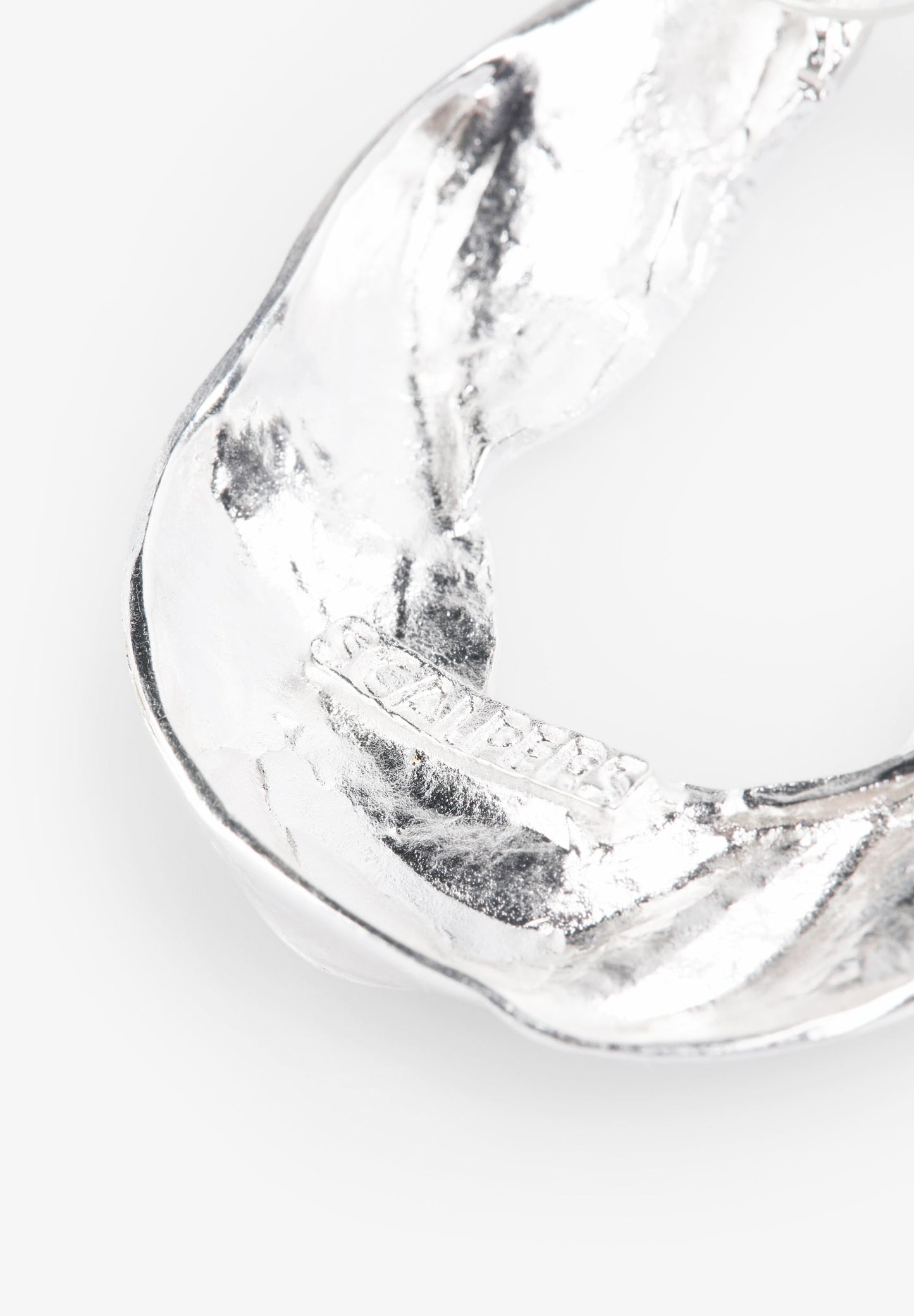 SILVER LOGO EARRINGS