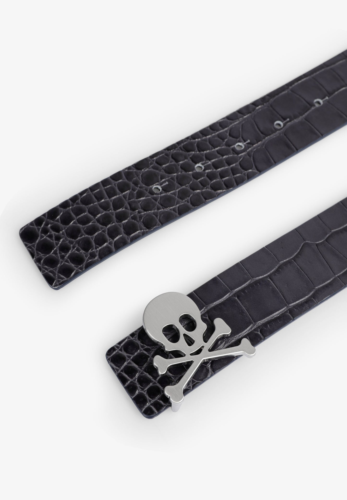 LEATHER BELT WITH SKULL