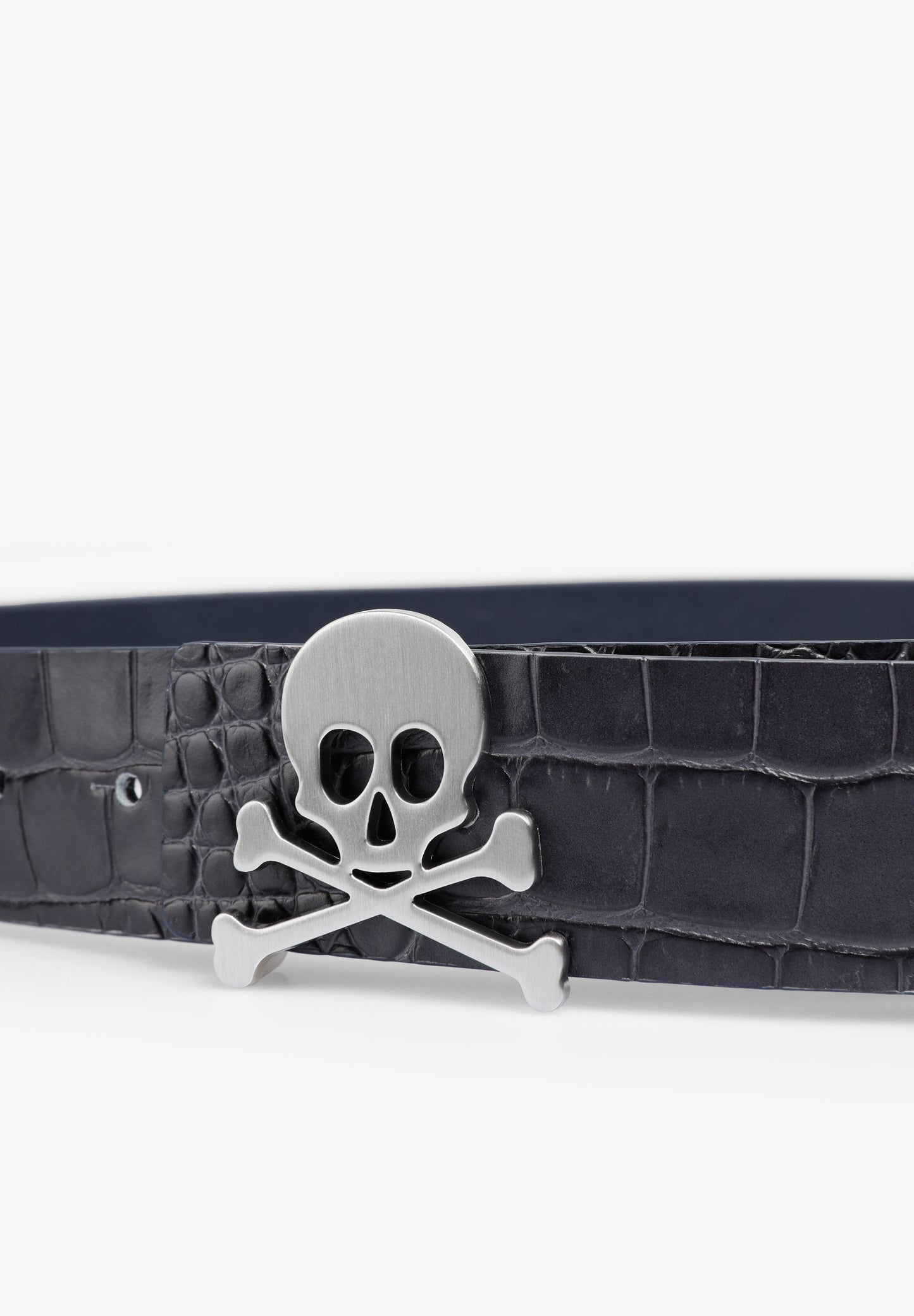 LEATHER BELT WITH SKULL