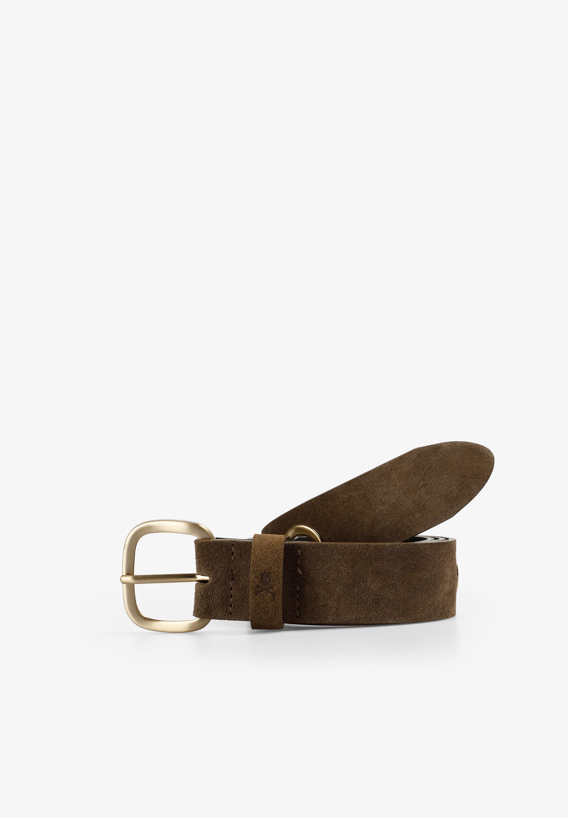 LEATHER BELT WITH SKULL