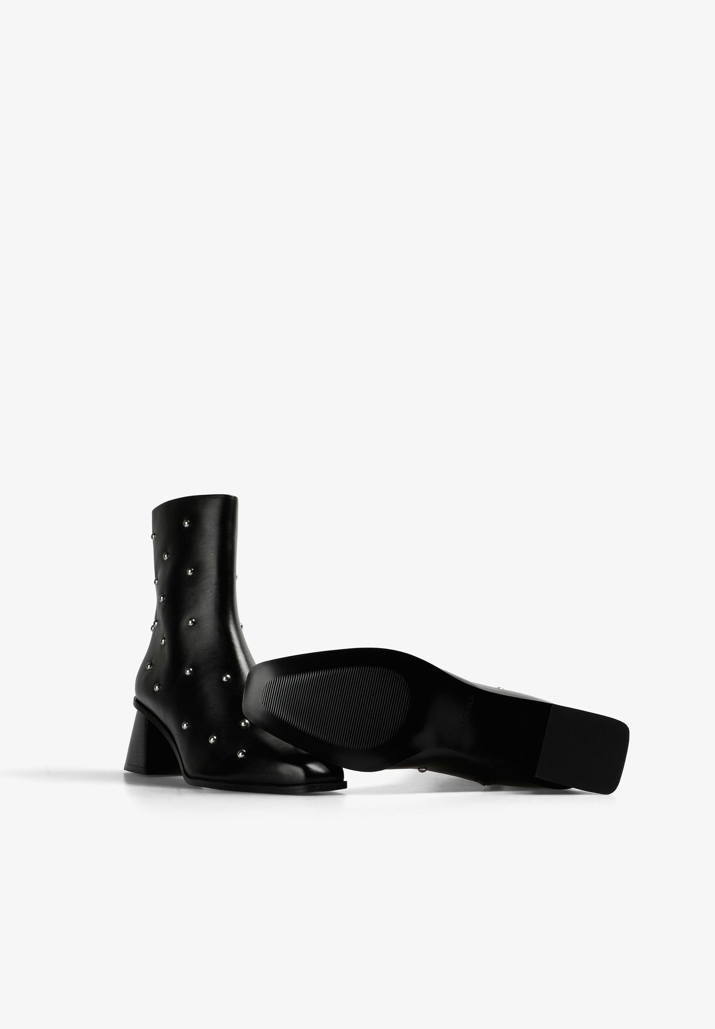HEELED ANKLE BOOTS WITH STUDS