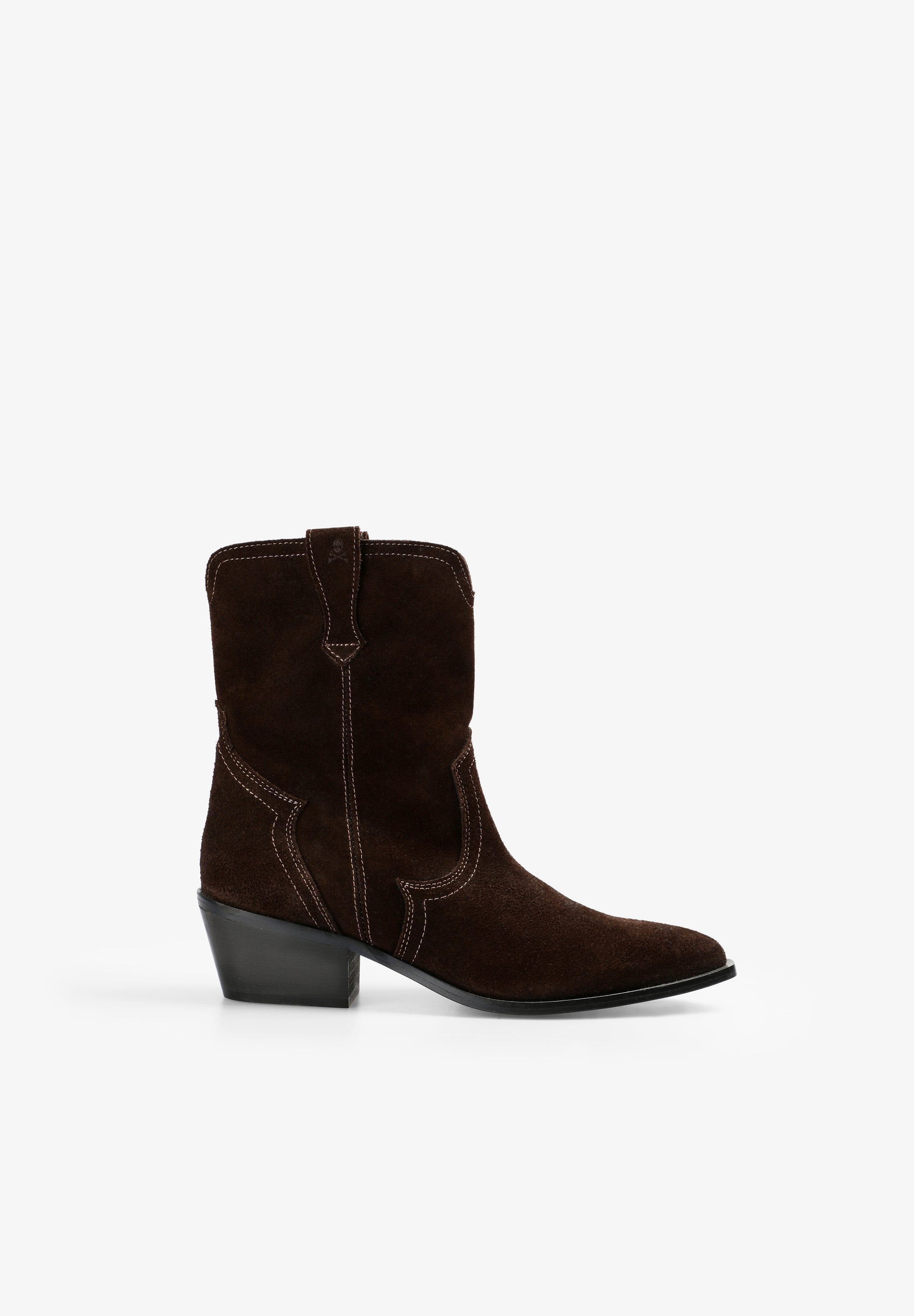 LEATHER ANKLE COWBOY BOOTS