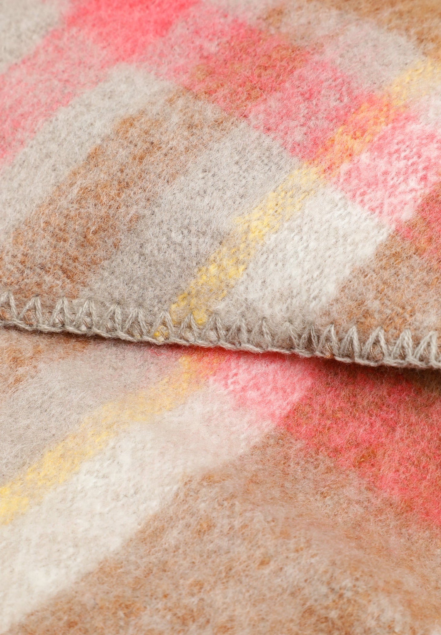 CHECK WOOL BLEND SCARF