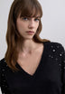 SWEATER WITH STUDS DETAIL