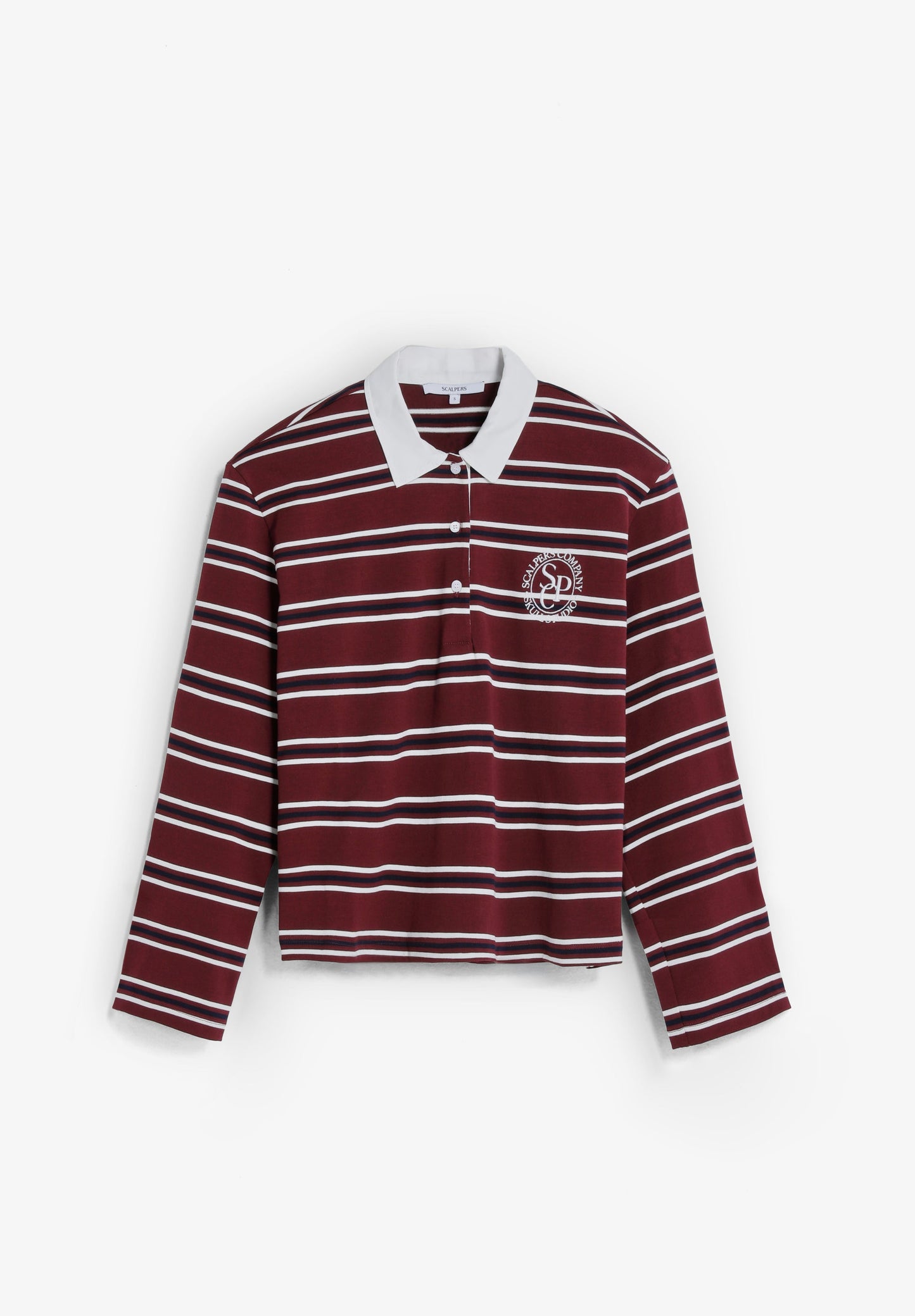 POLO RAYAS MANGA LARGA