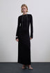 KNIT DRESS WITH COLLAR