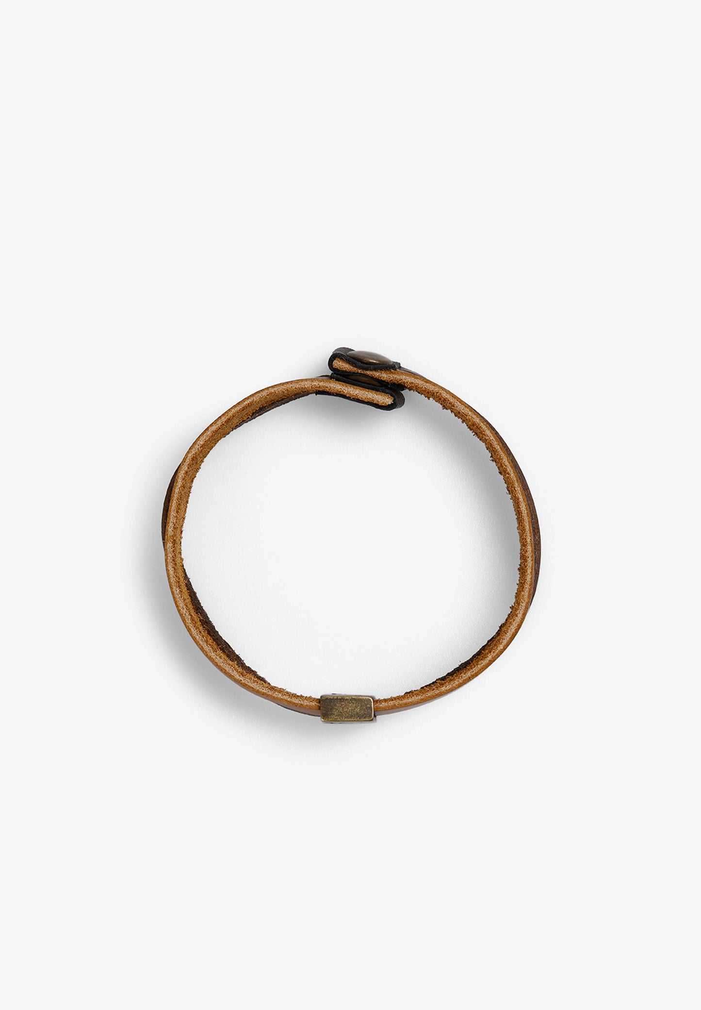 DOUBLE LEATHER BRACELET WITH SKULL