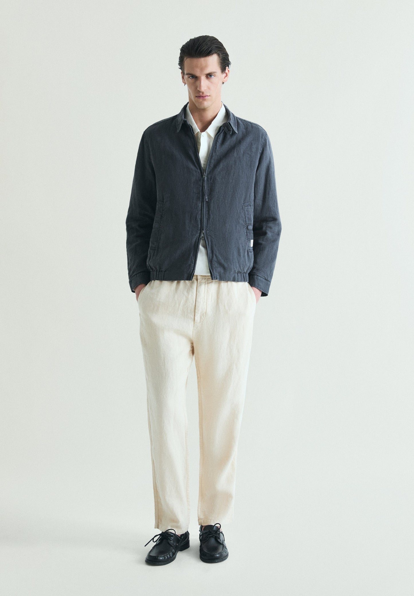 LINEN BOMBER JACKET