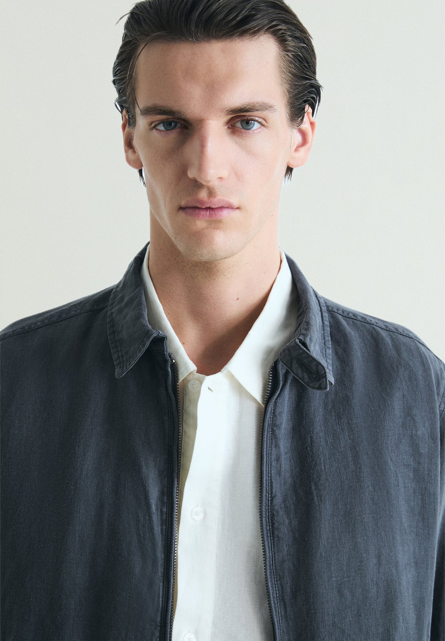LINEN BOMBER JACKET
