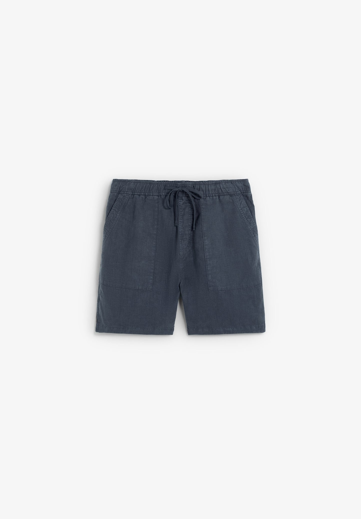 LINEN BERMUDA SHORTS WITH VISIBLE SEAMS