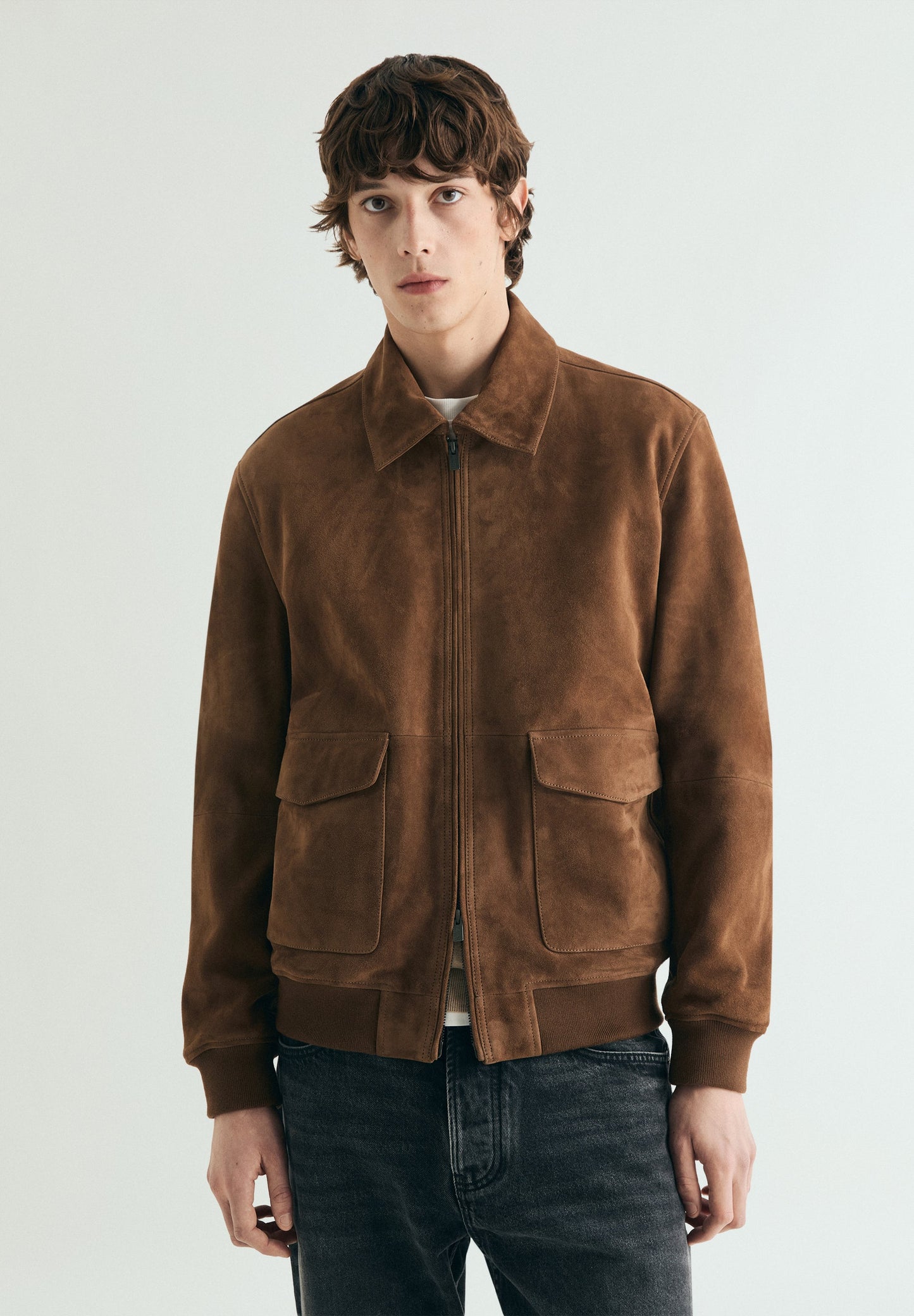 SUEDE BOMBER JACKET