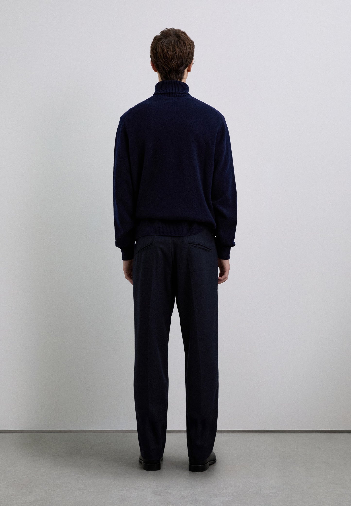 DARTED WOOL BLEND TROUSERS