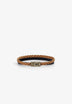 LEATHER AND WAXED CORD BRACELET