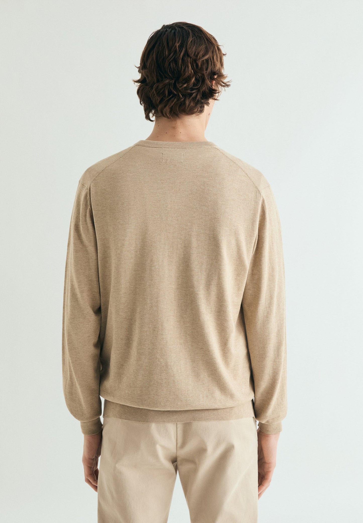 SUPIMA SWEATER WITH TONAL EMBROIDERY