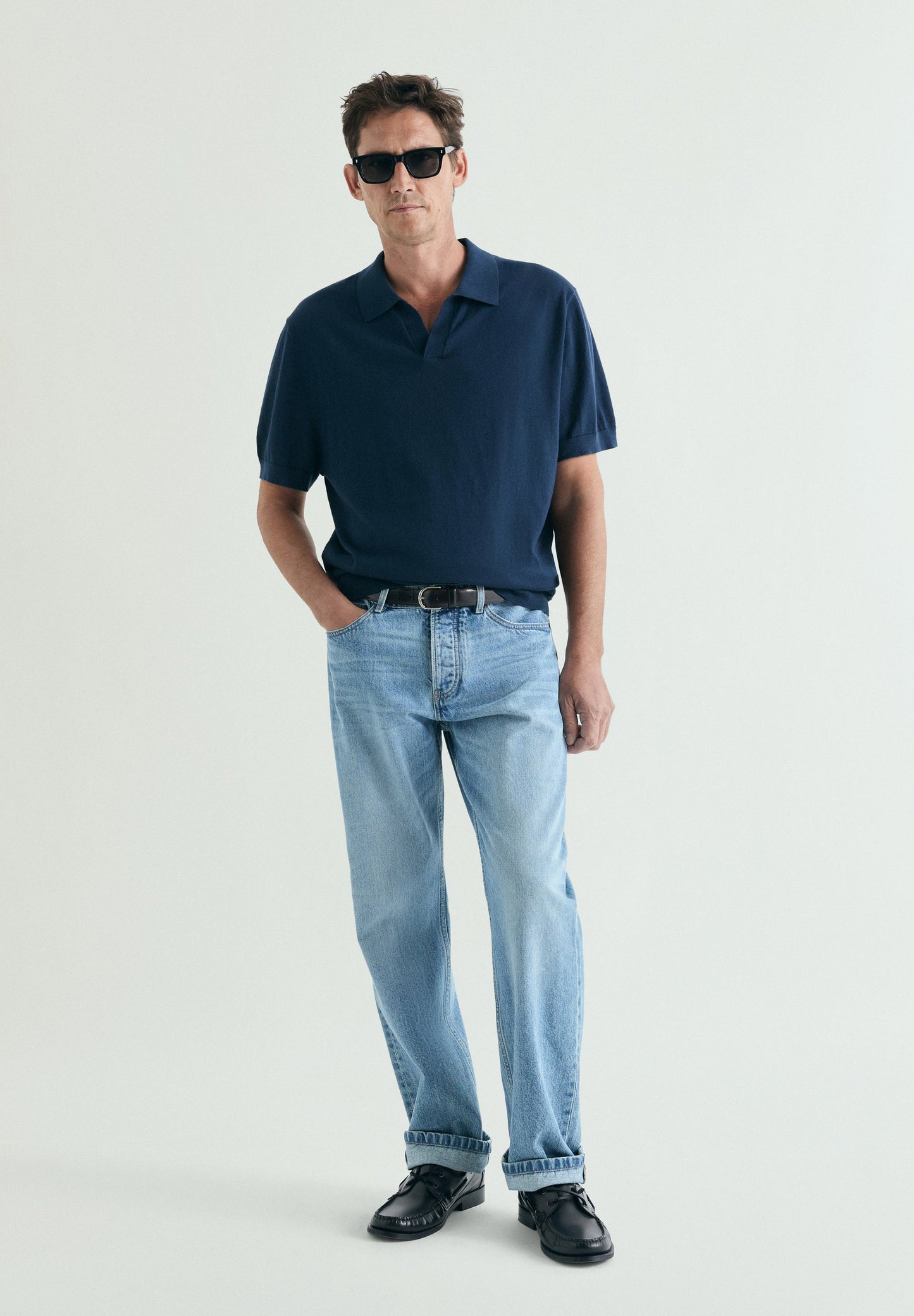 FINE KNIT POLO SHIRT