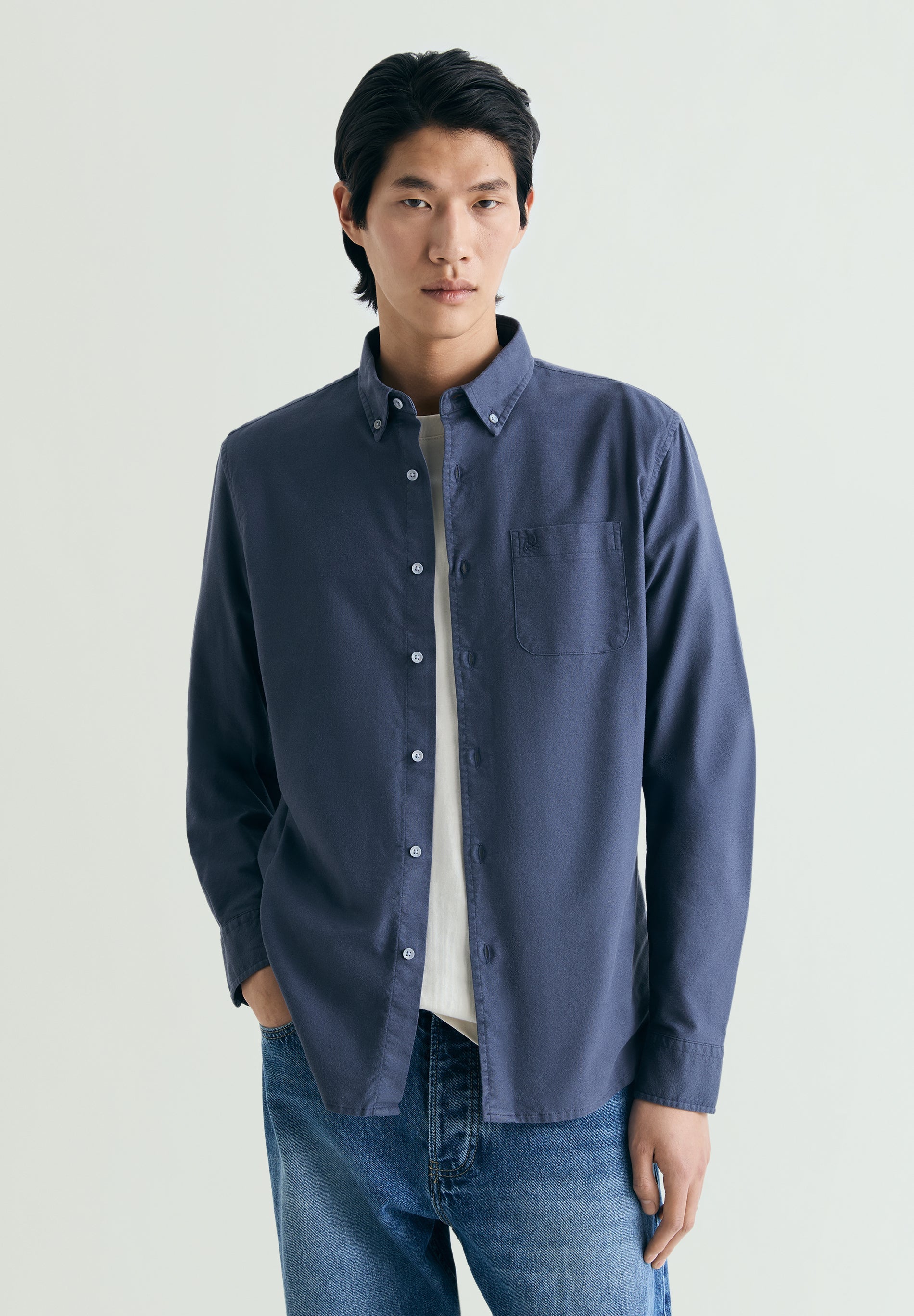 OXFORD SHIRT WITH MATCHING EMBROIDERY