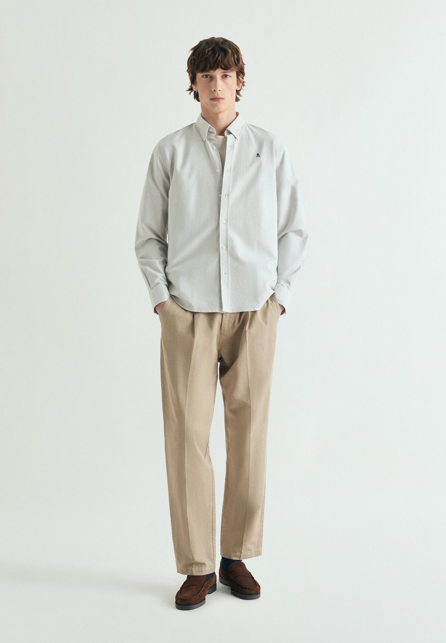 CAMISA OXFORD ESTAMPADA RAYAS - Scalpers