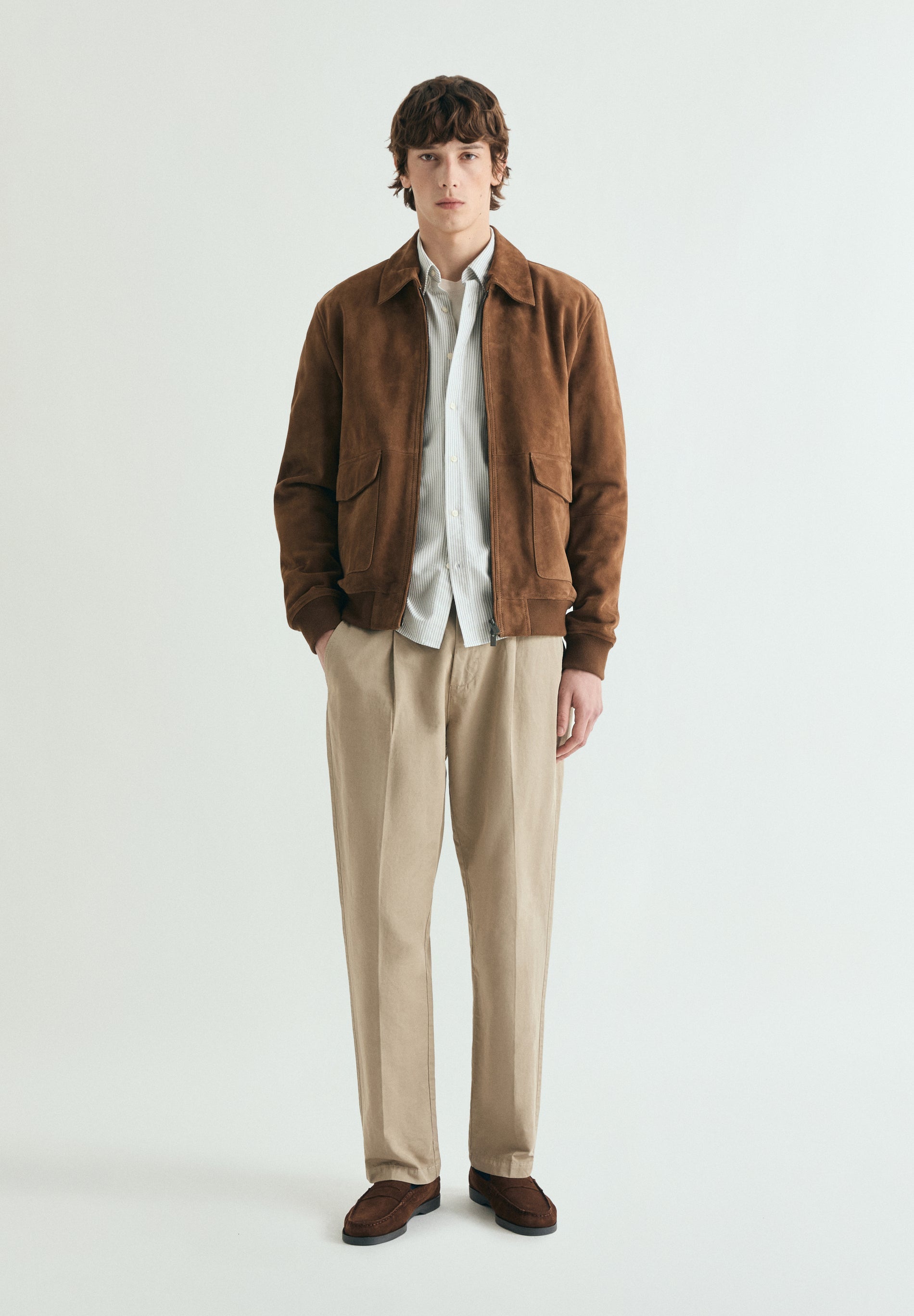 STRIPED PRINTED OXFORD SHIRT