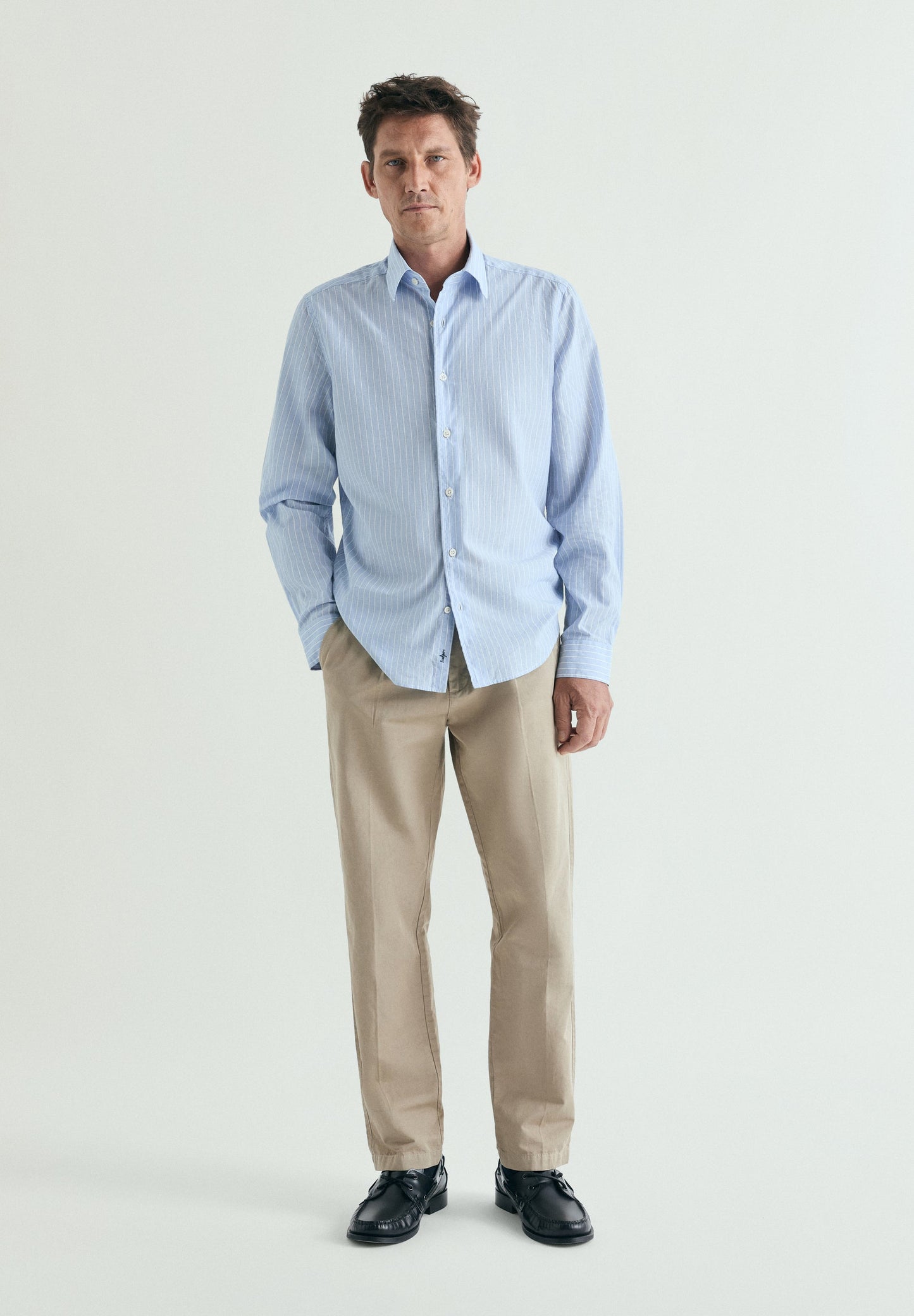 REGULAR FIT STRIPED COTTON SHIRT