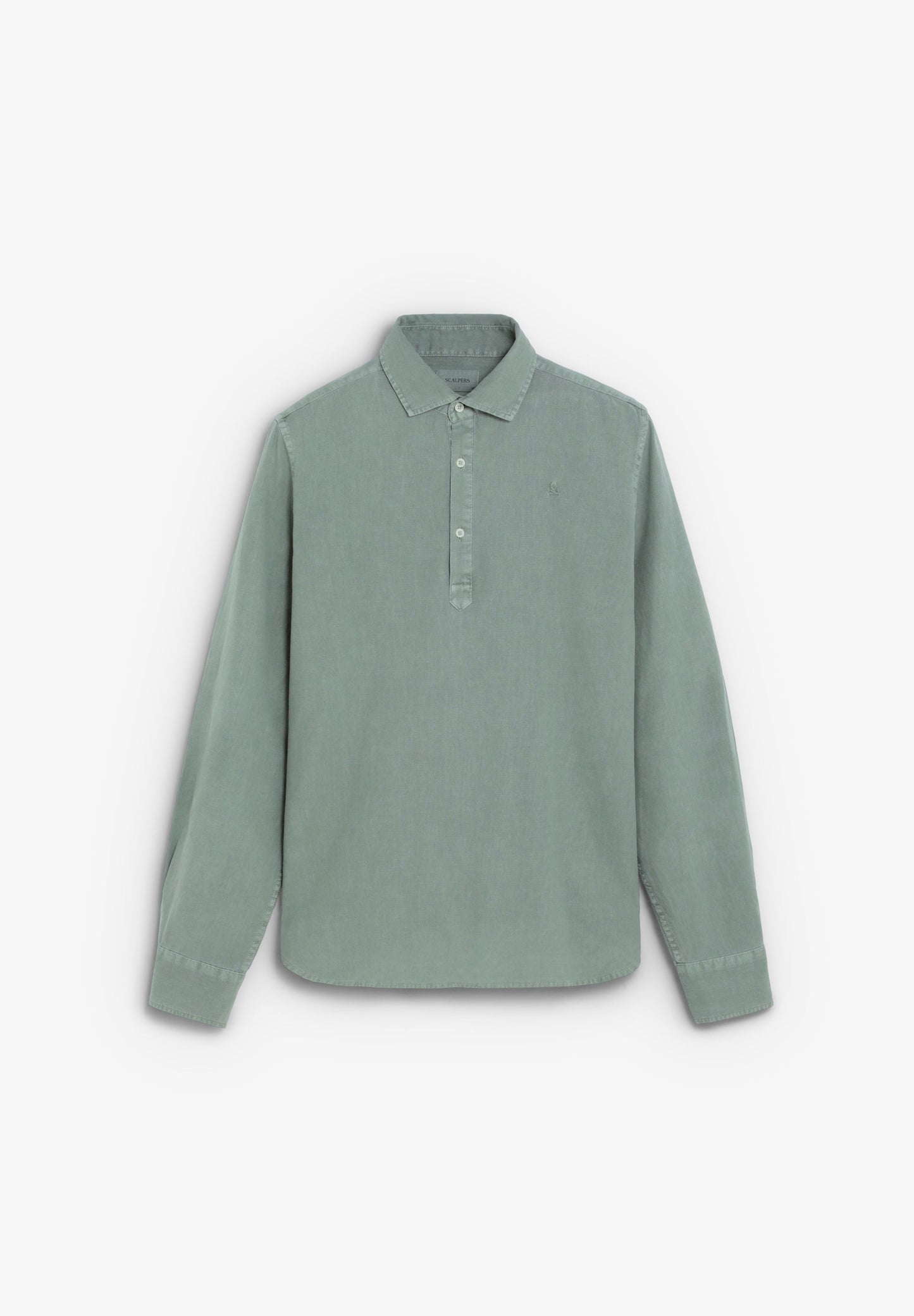 REGULAR FIT LINEN POLO SHIRT