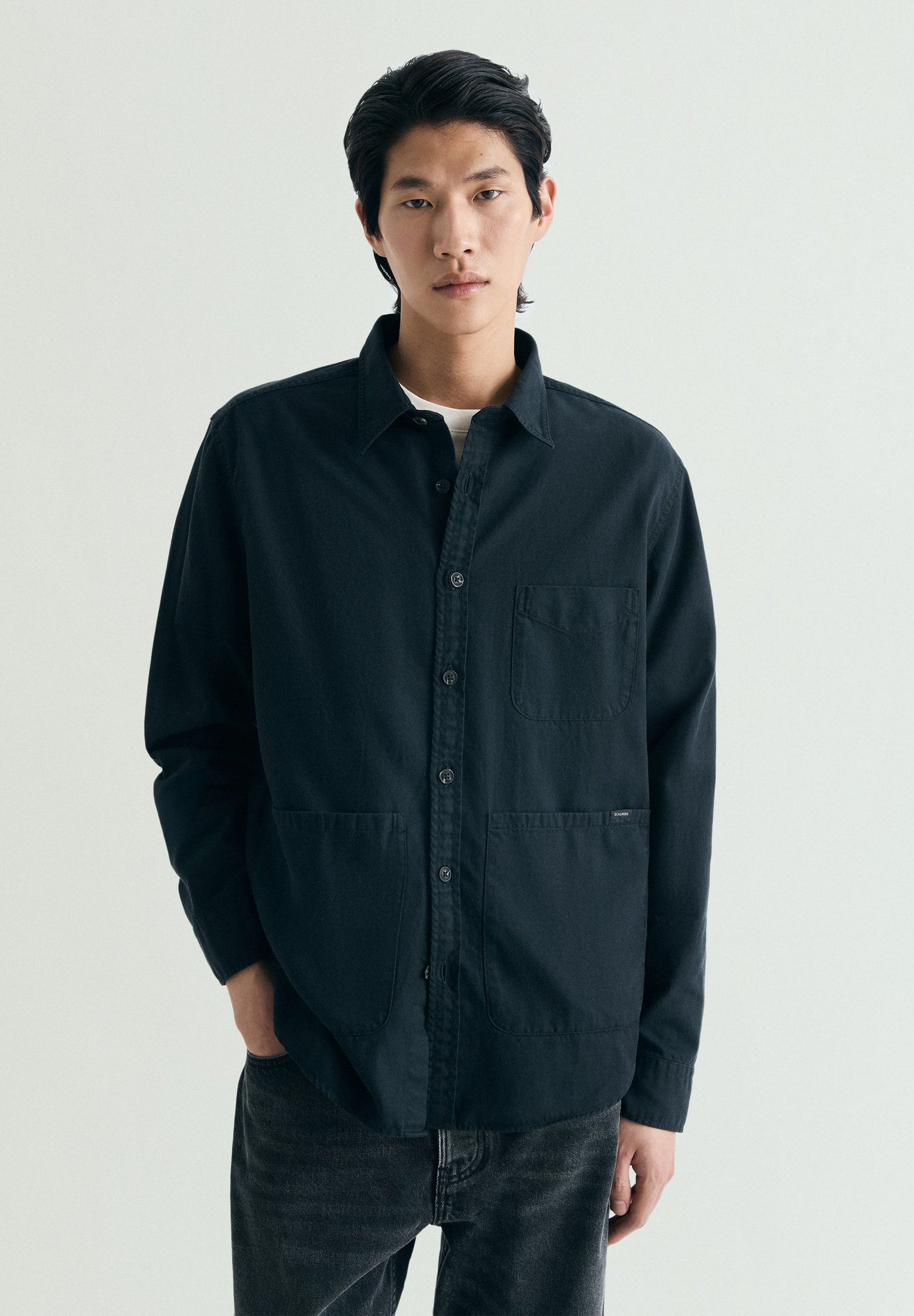 PLAIN OVERSHIRT WITH POCKETS