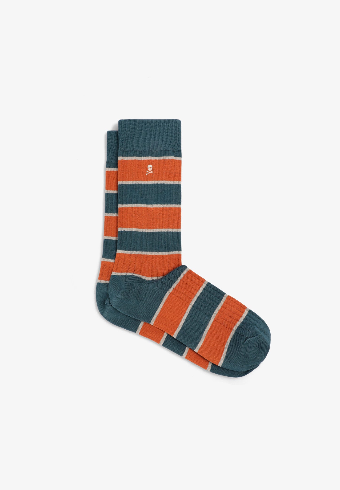 CONTRAST STRIPED SOCKS