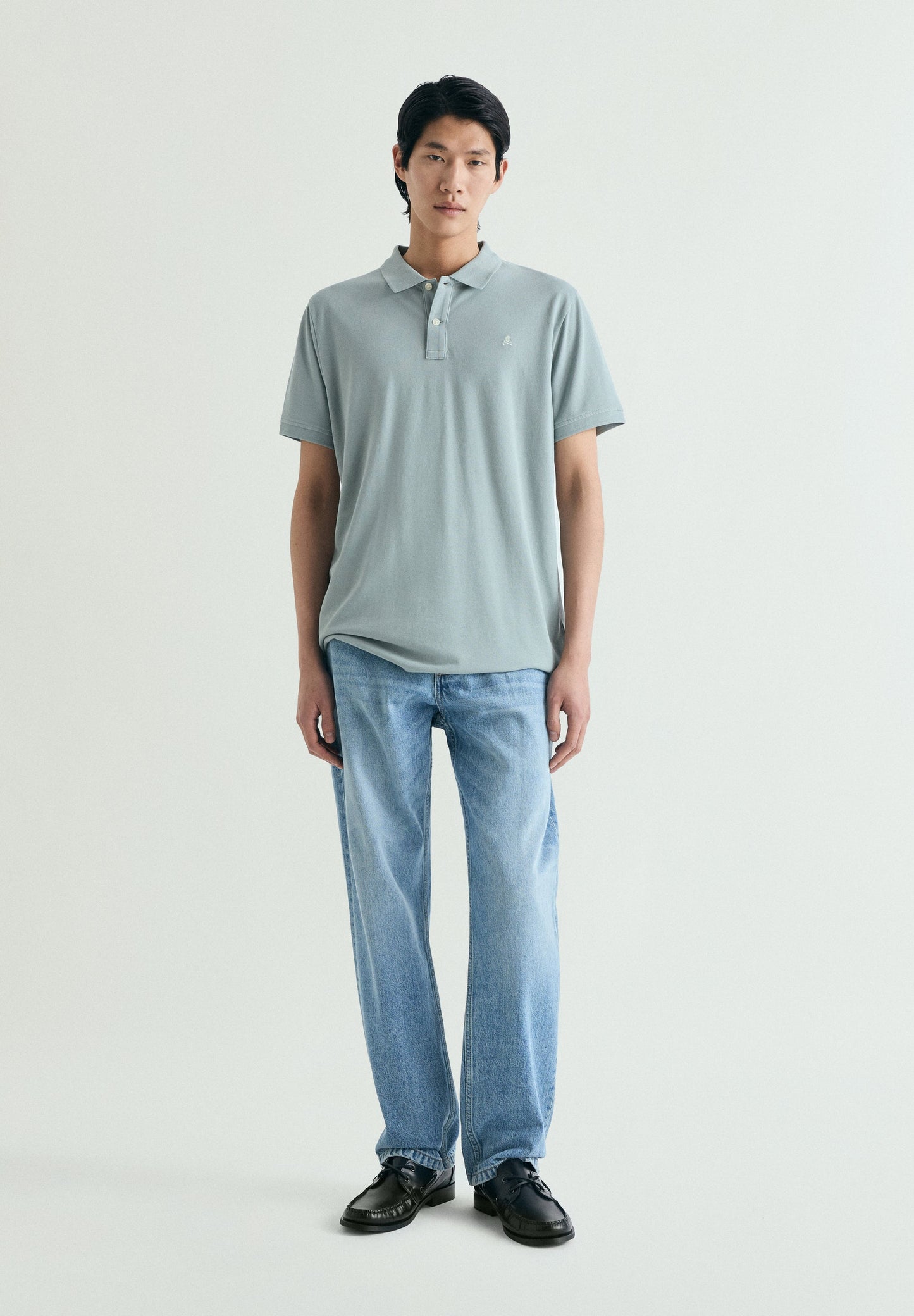 PIQUÉ POLO SHIRT WITH CONTRAST SKULL