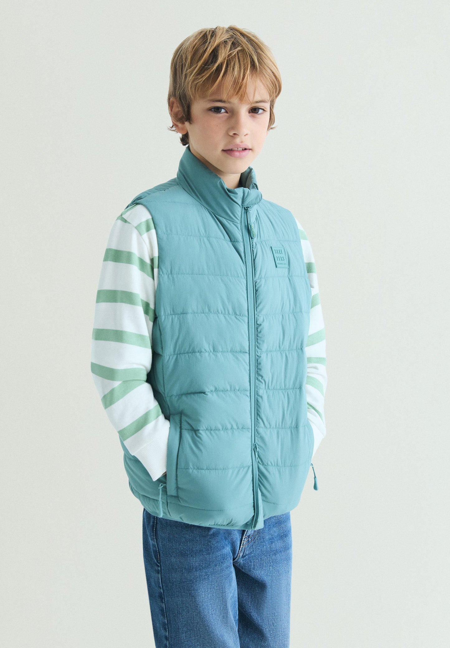 QUILTED ZIP-UP GILET