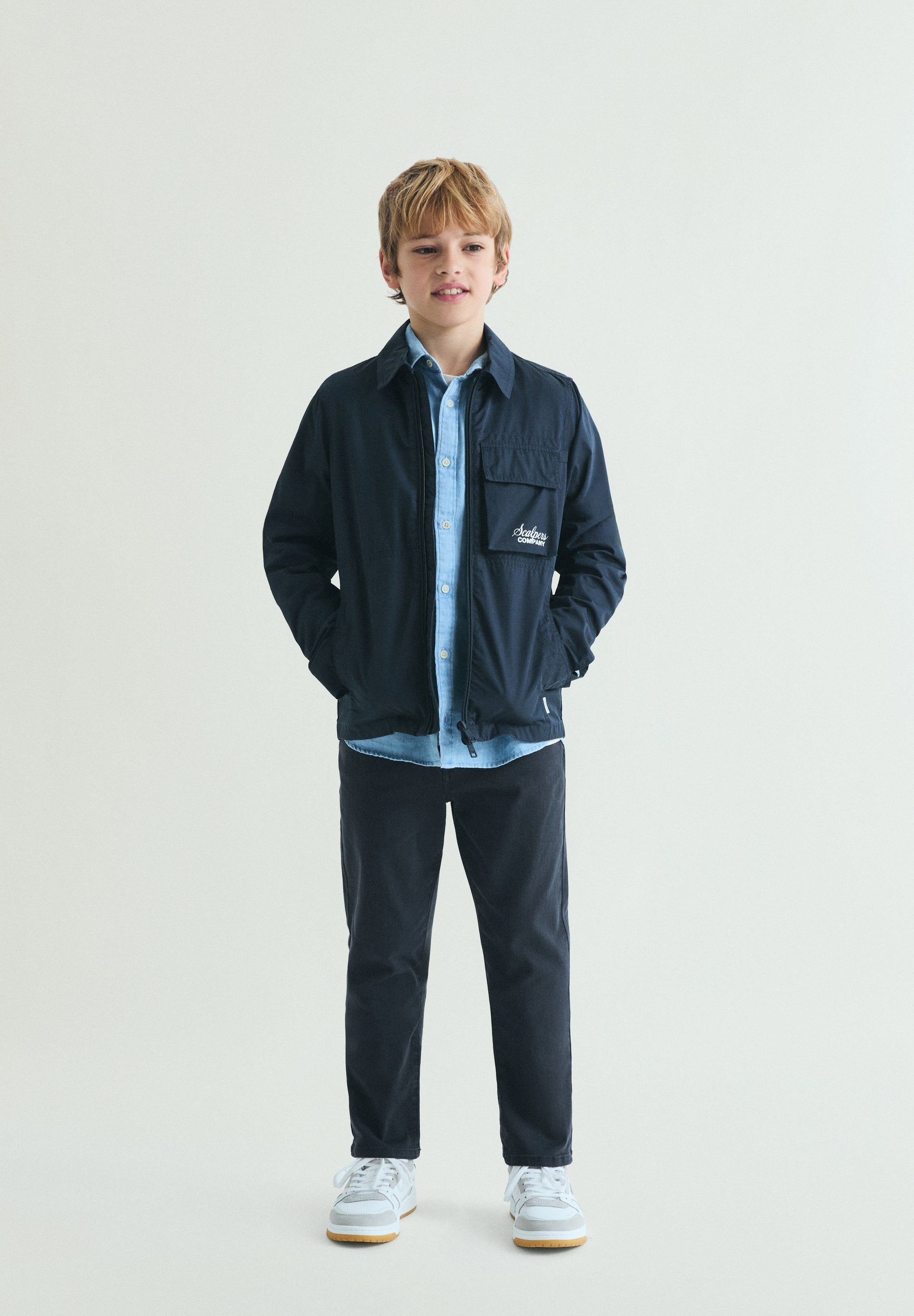 SLIM FIT FIVE-POCKET TROUSERS