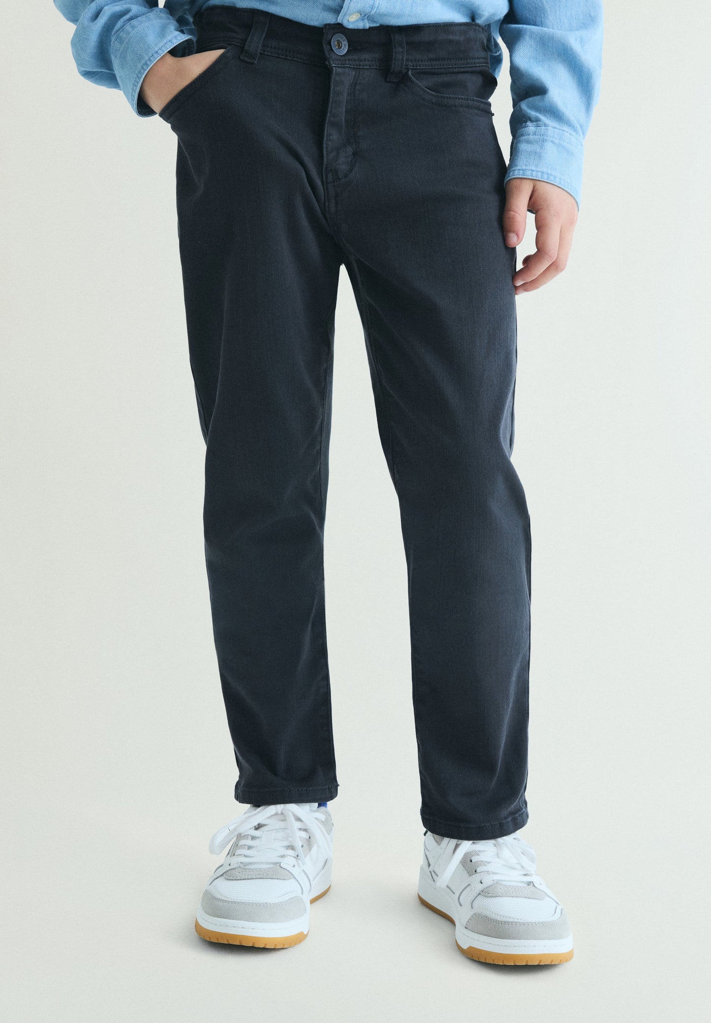 SLIM FIT FIVE-POCKET TROUSERS
