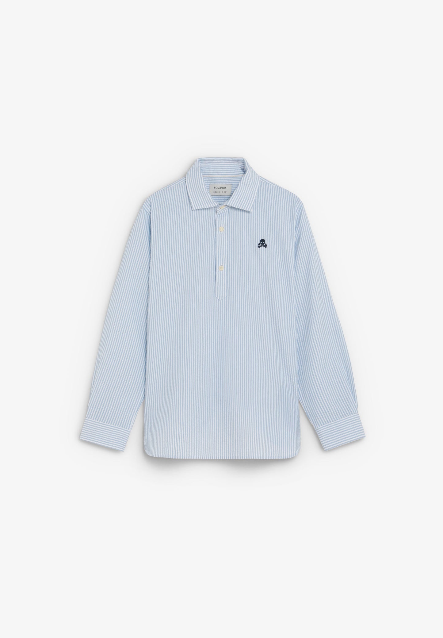 STRIPED POLO SHIRT WITH SKULL