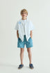 CONTRAST SKULL SWIMMING TRUNKS