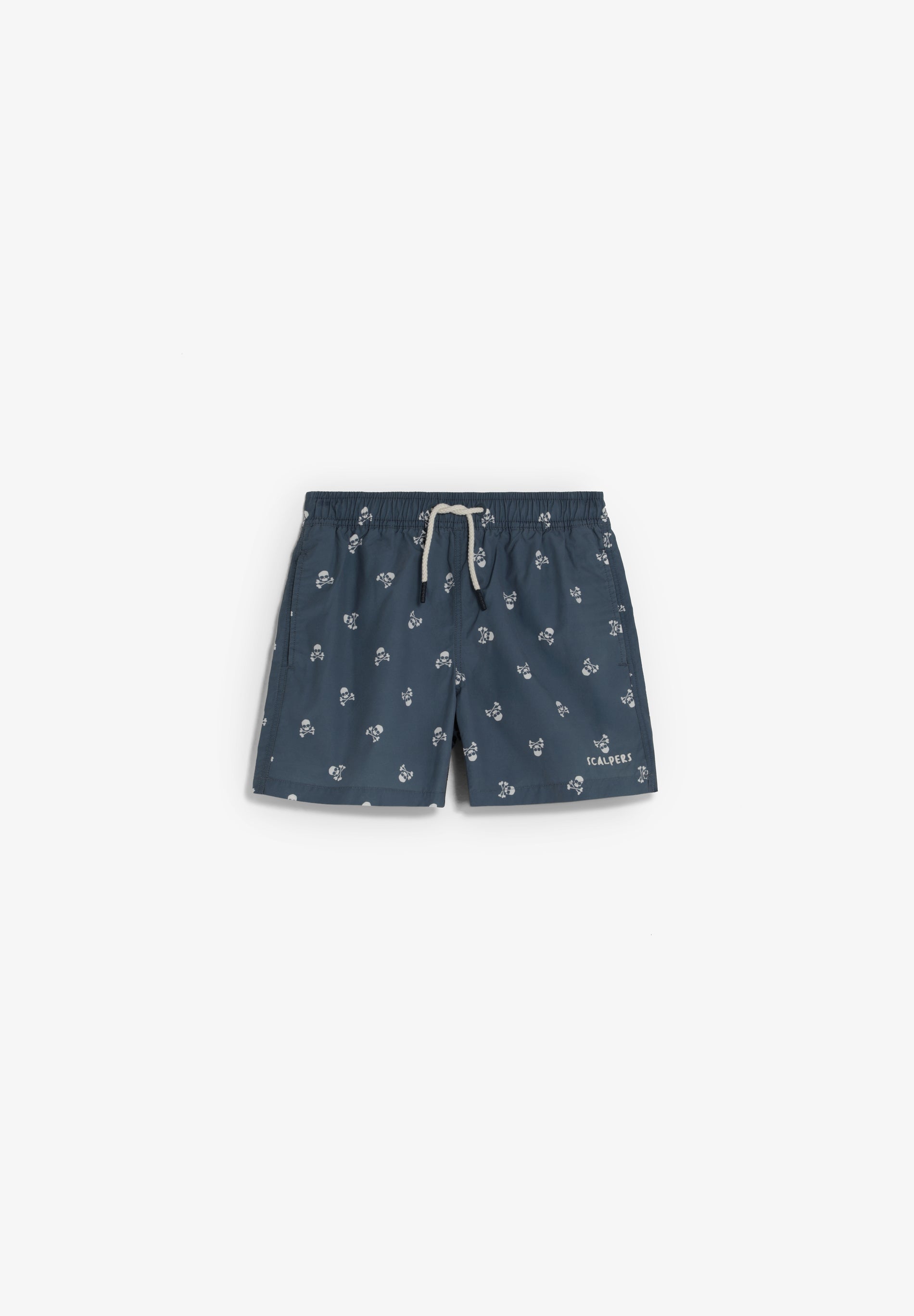 CONTRAST SKULL SWIMMING TRUNKS