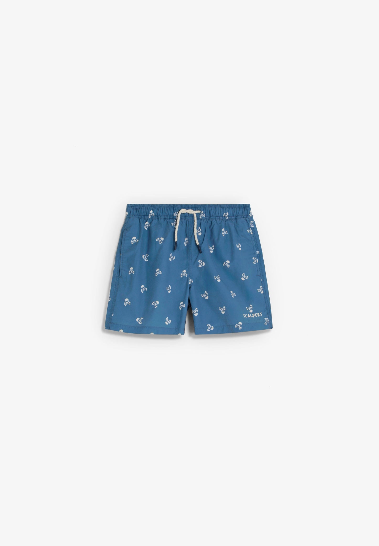 CONTRAST SKULL SWIMMING TRUNKS