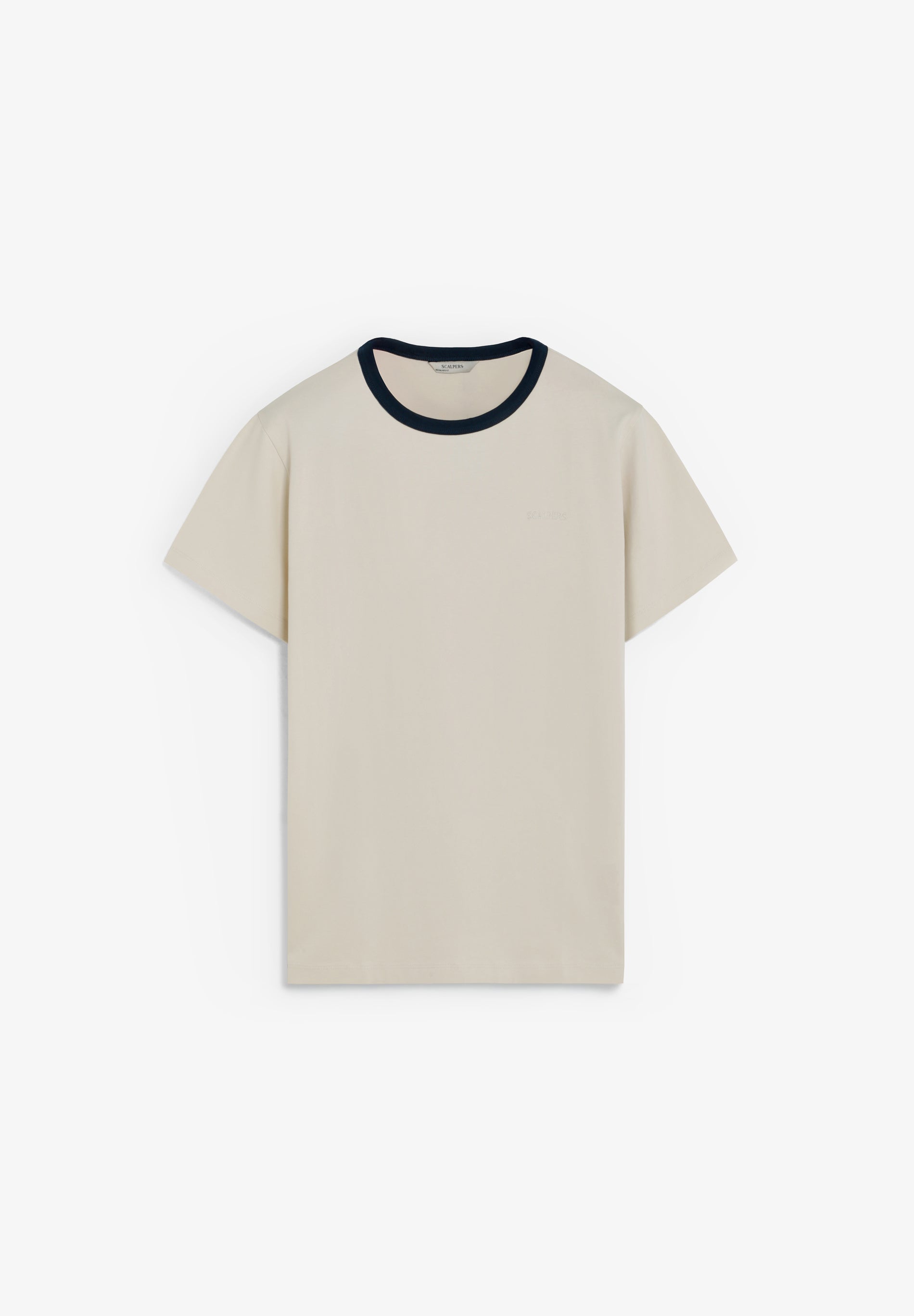 CONTRAST COLLAR T-SHIRT