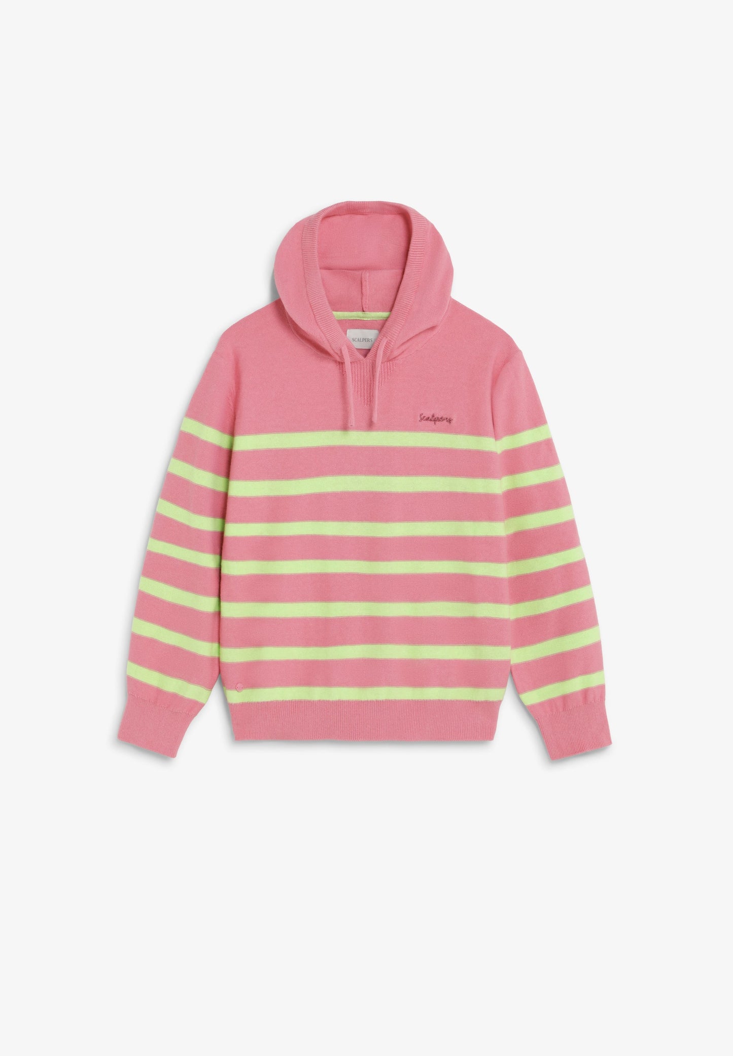 FINE KNIT STRIPED HOODIE