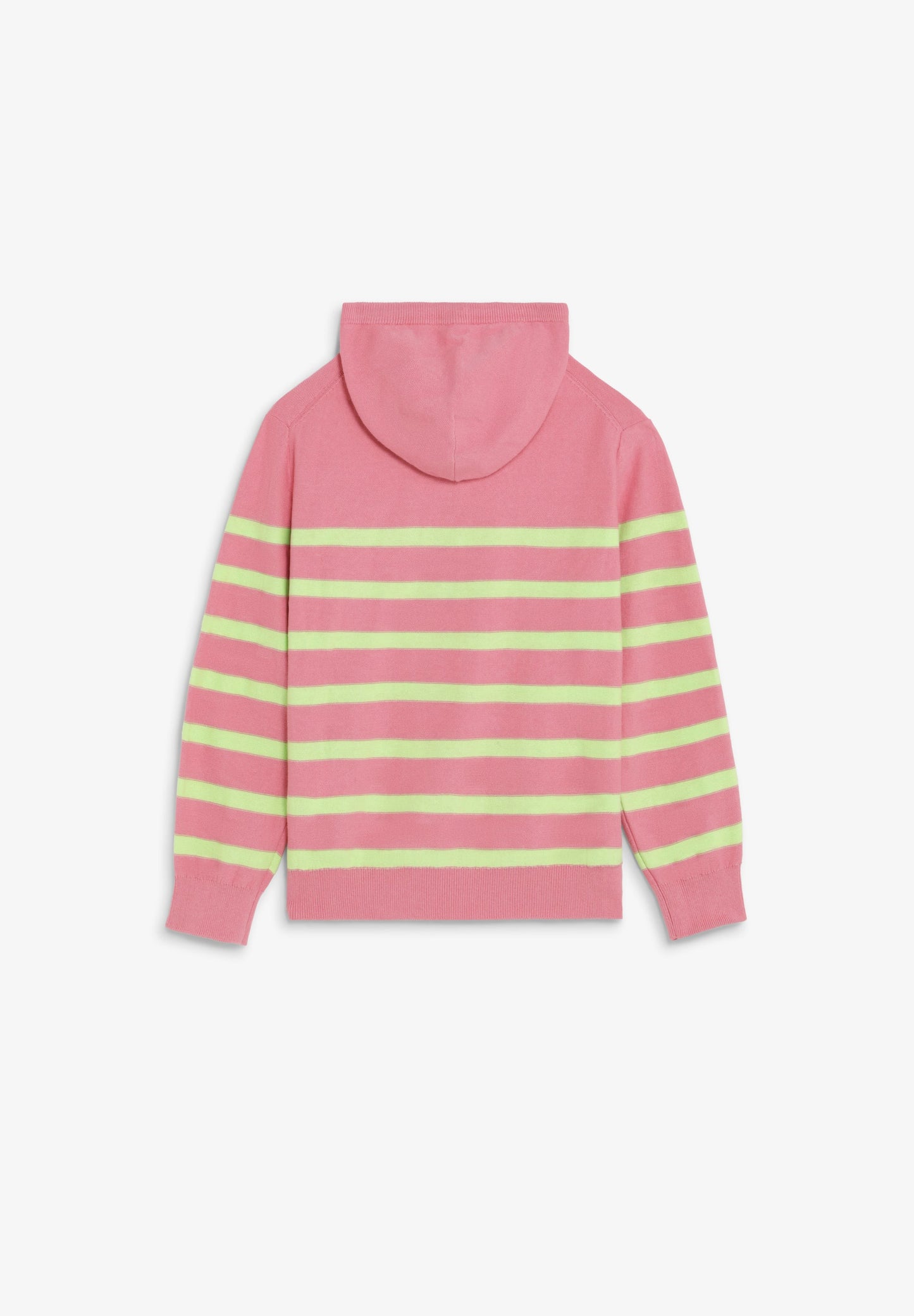FINE KNIT STRIPED HOODIE