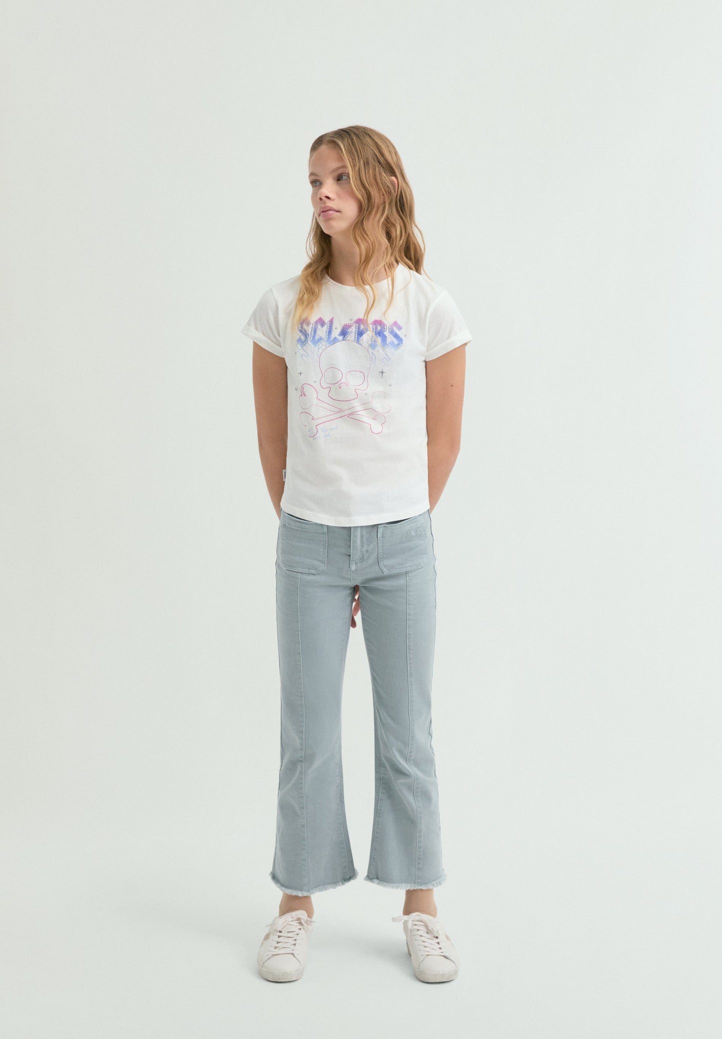 RHINESTONE PRINT T-SHIRT