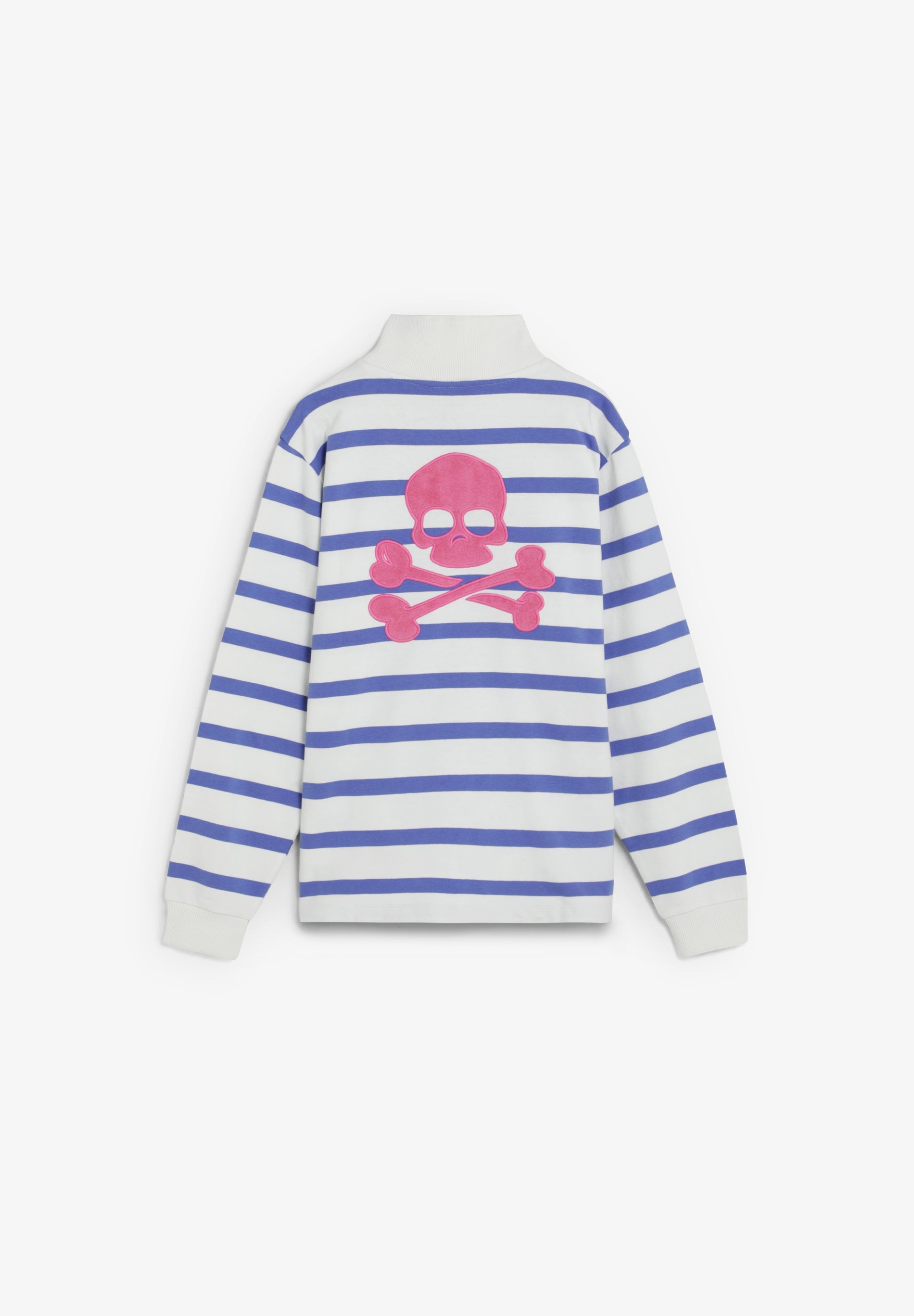 HIGH NECK STRIPED SWEATSHIRT