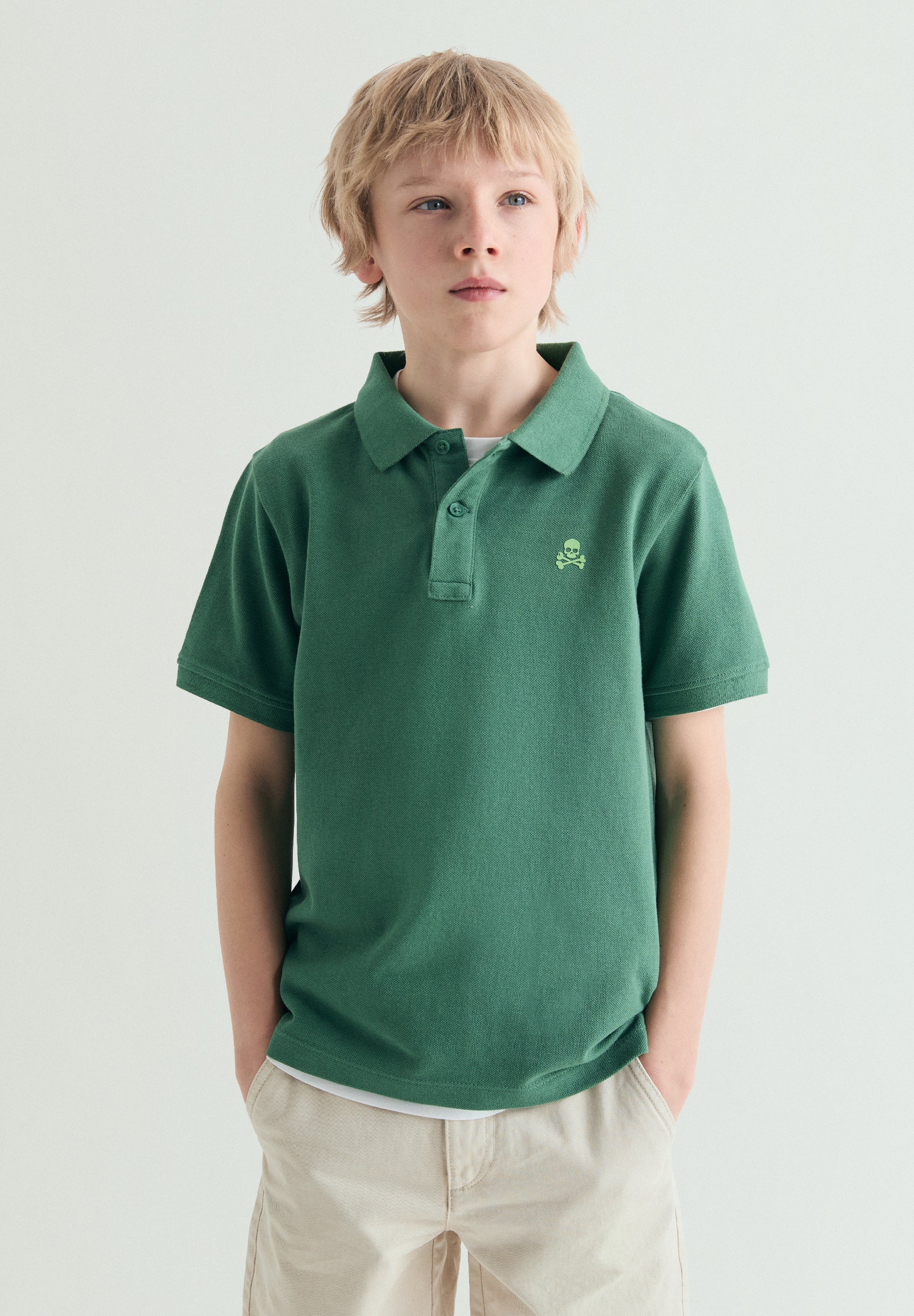 BASIC POLO SHIRT WITH SKULL