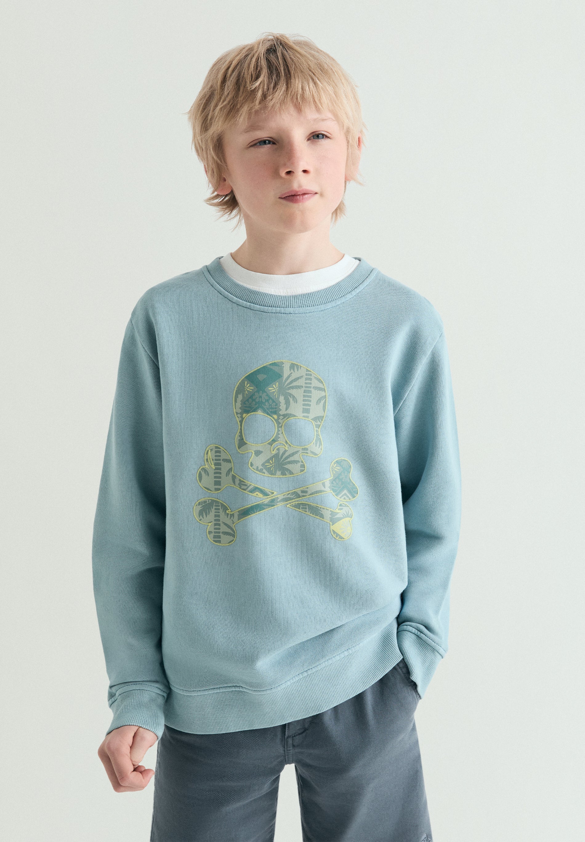 PRINTED SKULL HOODIE
