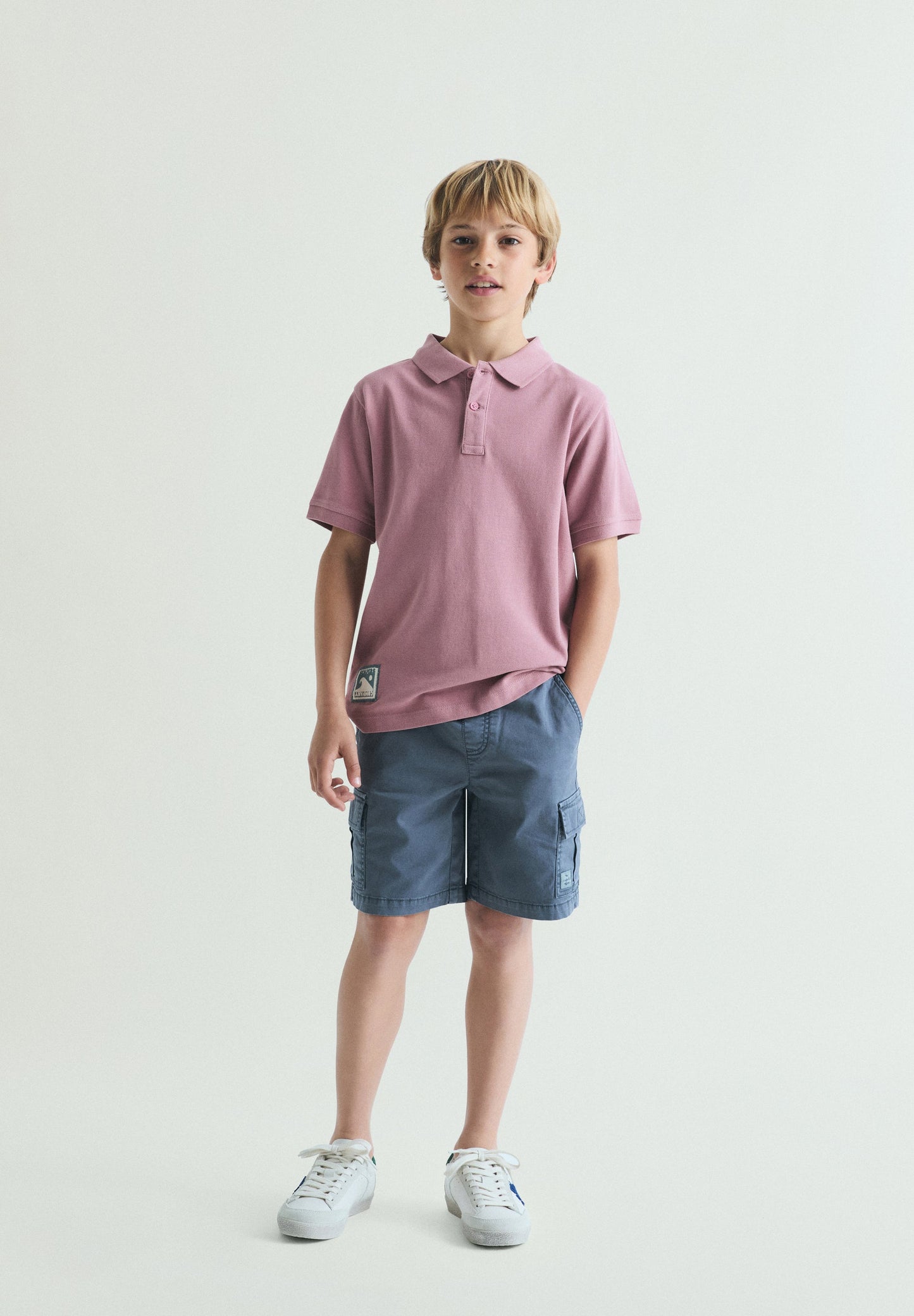 POLO SHIRT WITH CONTRAST EMBROIDERED SKULL