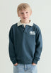 POLO SHIRT-STYLE SWEATSHIRT.