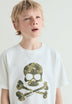 TROPICAL SKULL PRINT T-SHIRT